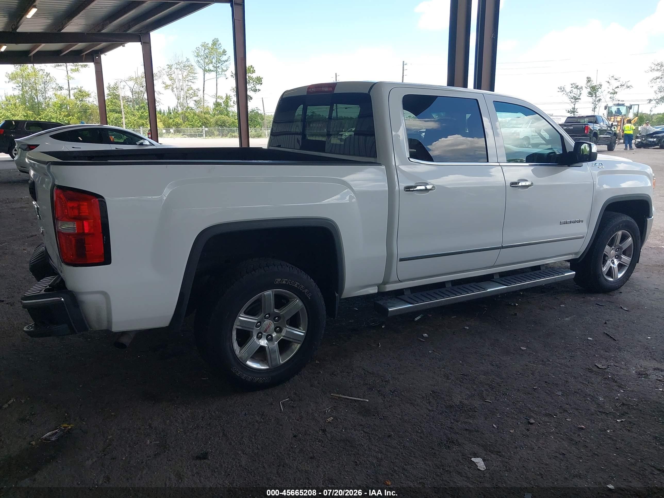 2015 Gmc Sierra 1500 Slt White vin: 3GTU2VEC2FG279810