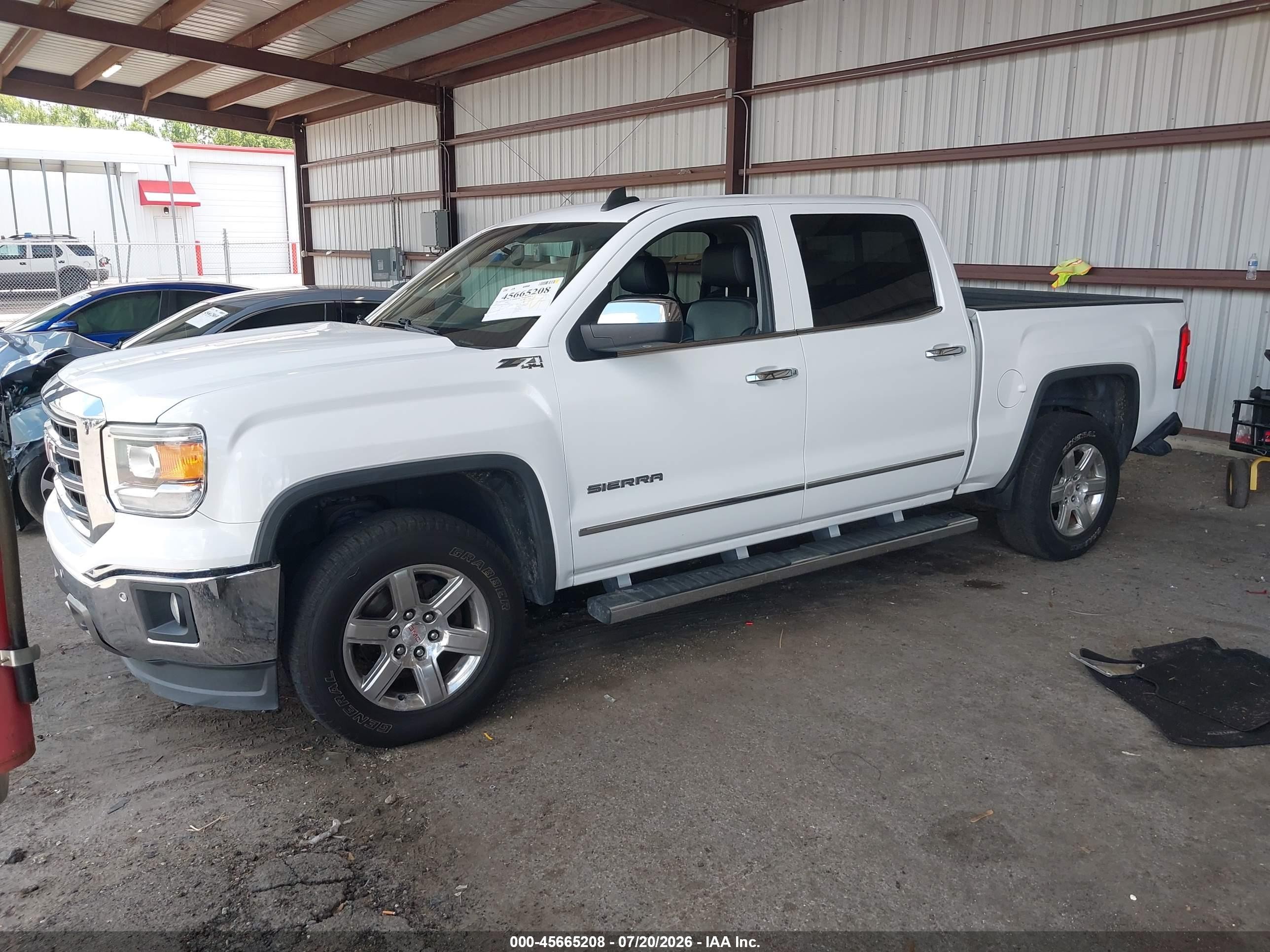 2015 Gmc Sierra 1500 Slt White vin: 3GTU2VEC2FG279810