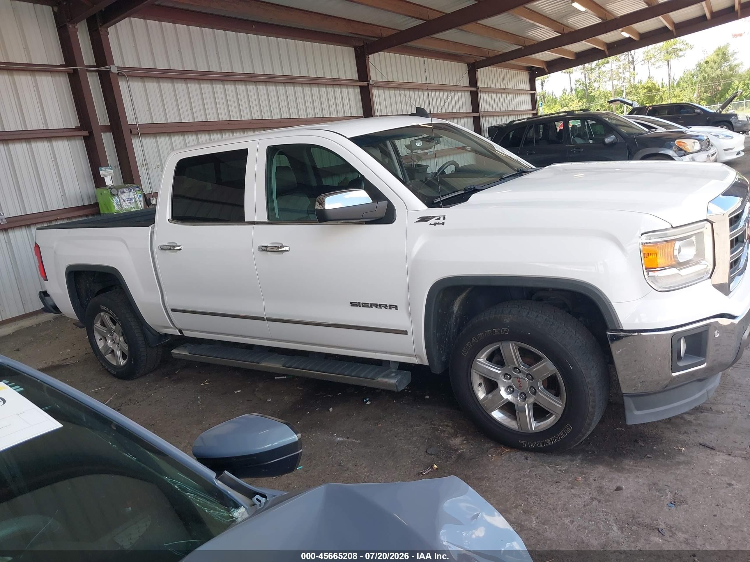 2015 Gmc Sierra 1500 Slt White vin: 3GTU2VEC2FG279810