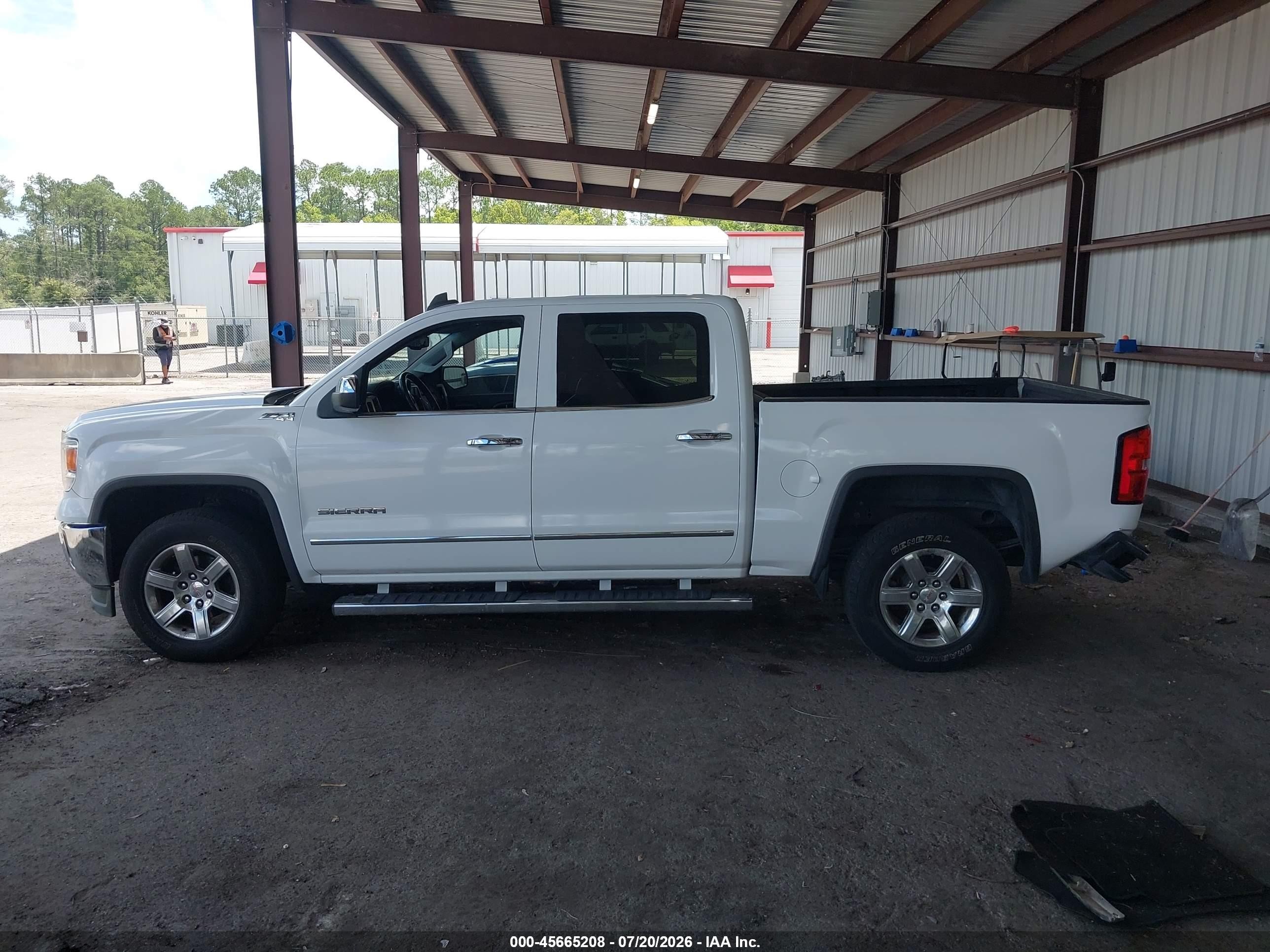 2015 Gmc Sierra 1500 Slt White vin: 3GTU2VEC2FG279810