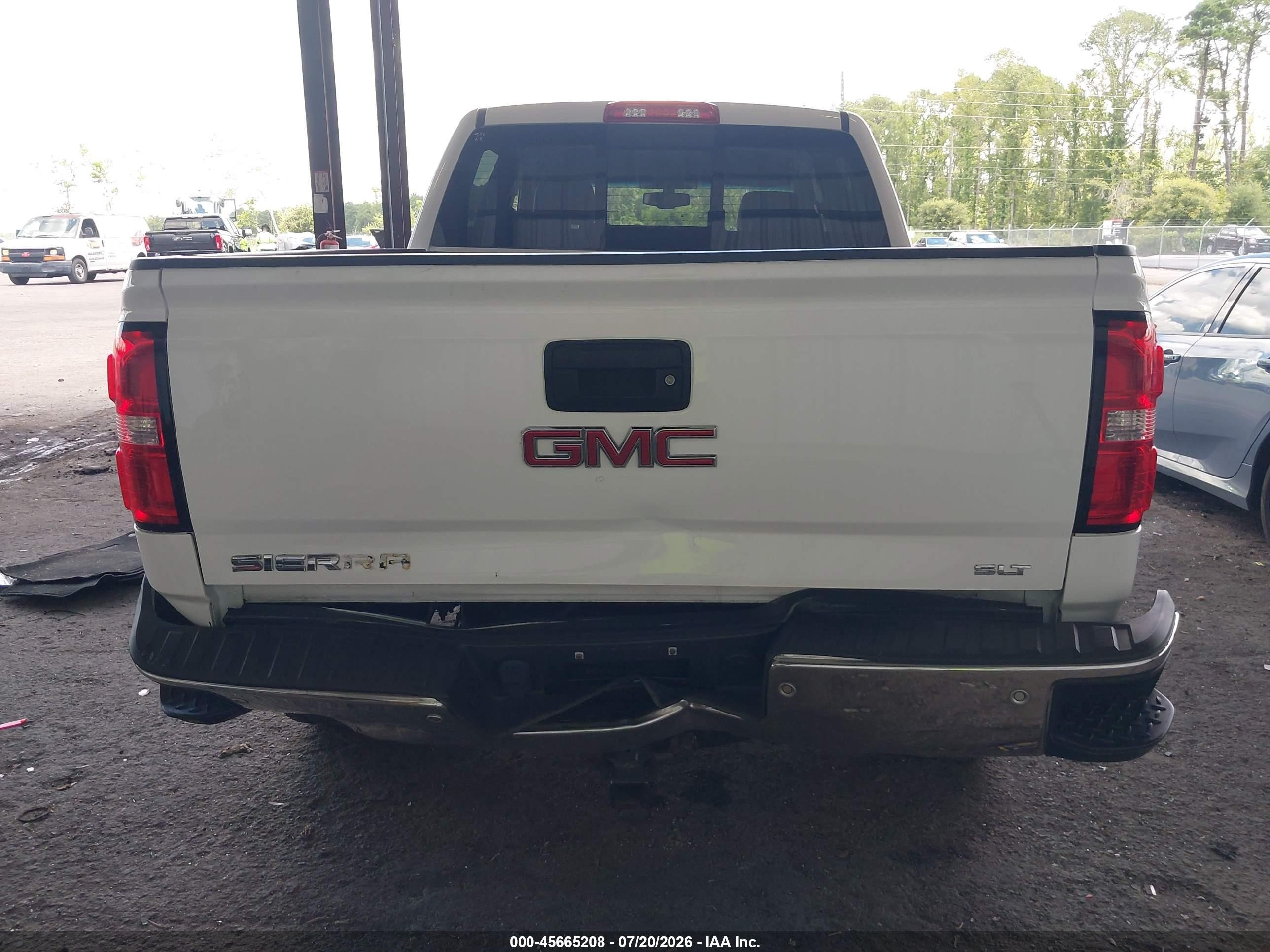 2015 Gmc Sierra 1500 Slt White vin: 3GTU2VEC2FG279810