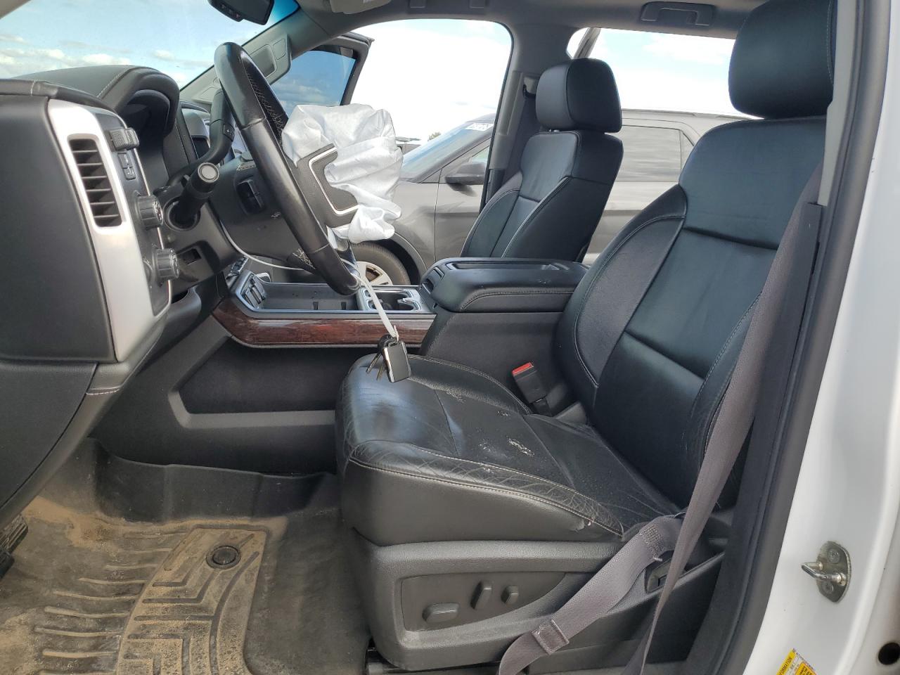 2015 Gmc Sierra K1500 Slt White vin: 3GTU2VEC2FG363917
