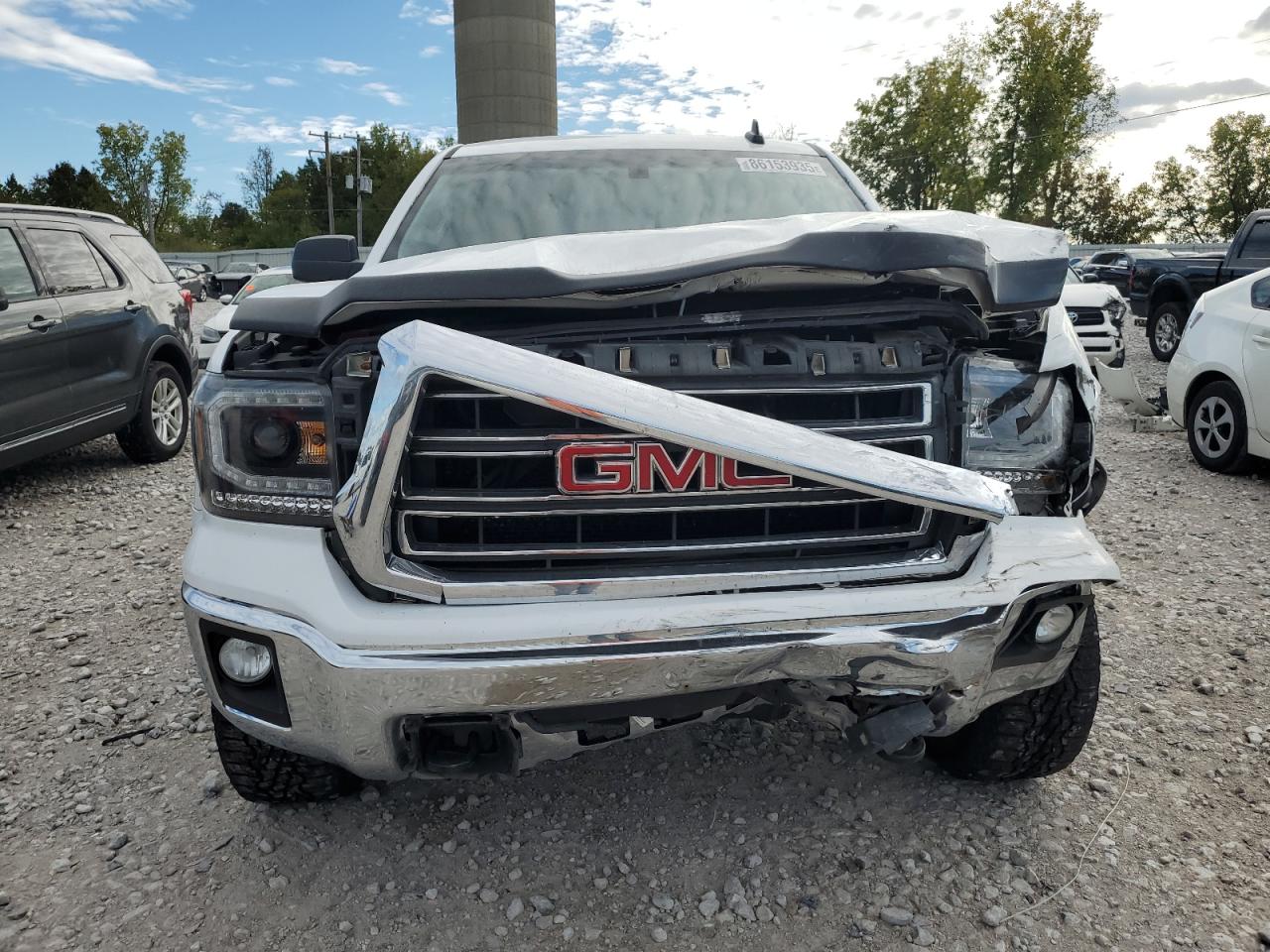 2015 Gmc Sierra K1500 Slt White vin: 3GTU2VEC2FG363917