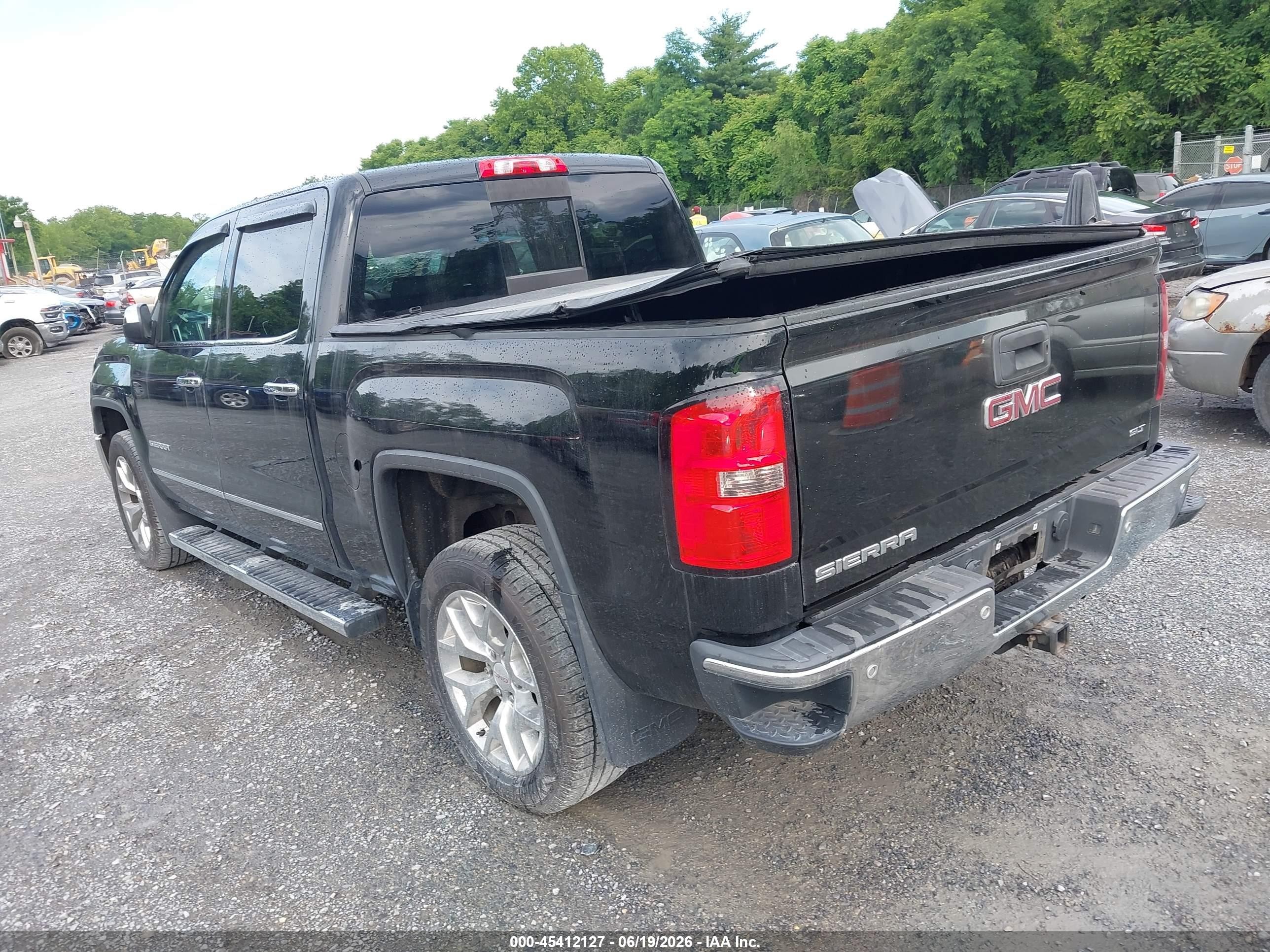 2015 Gmc Sierra 1500 Slt Black vin: 3GTU2VEC2FG485211