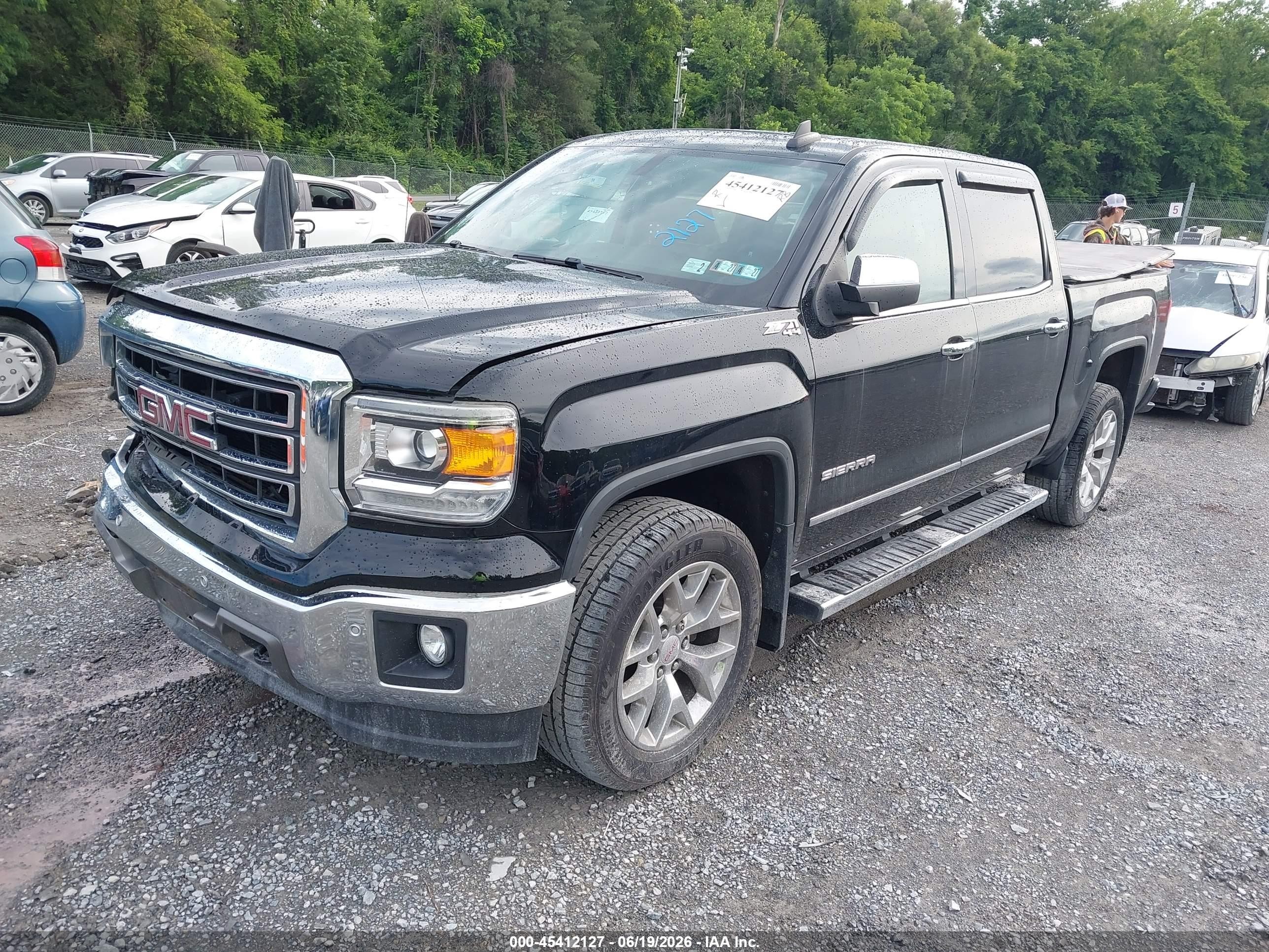 2015 Gmc Sierra 1500 Slt Black vin: 3GTU2VEC2FG485211