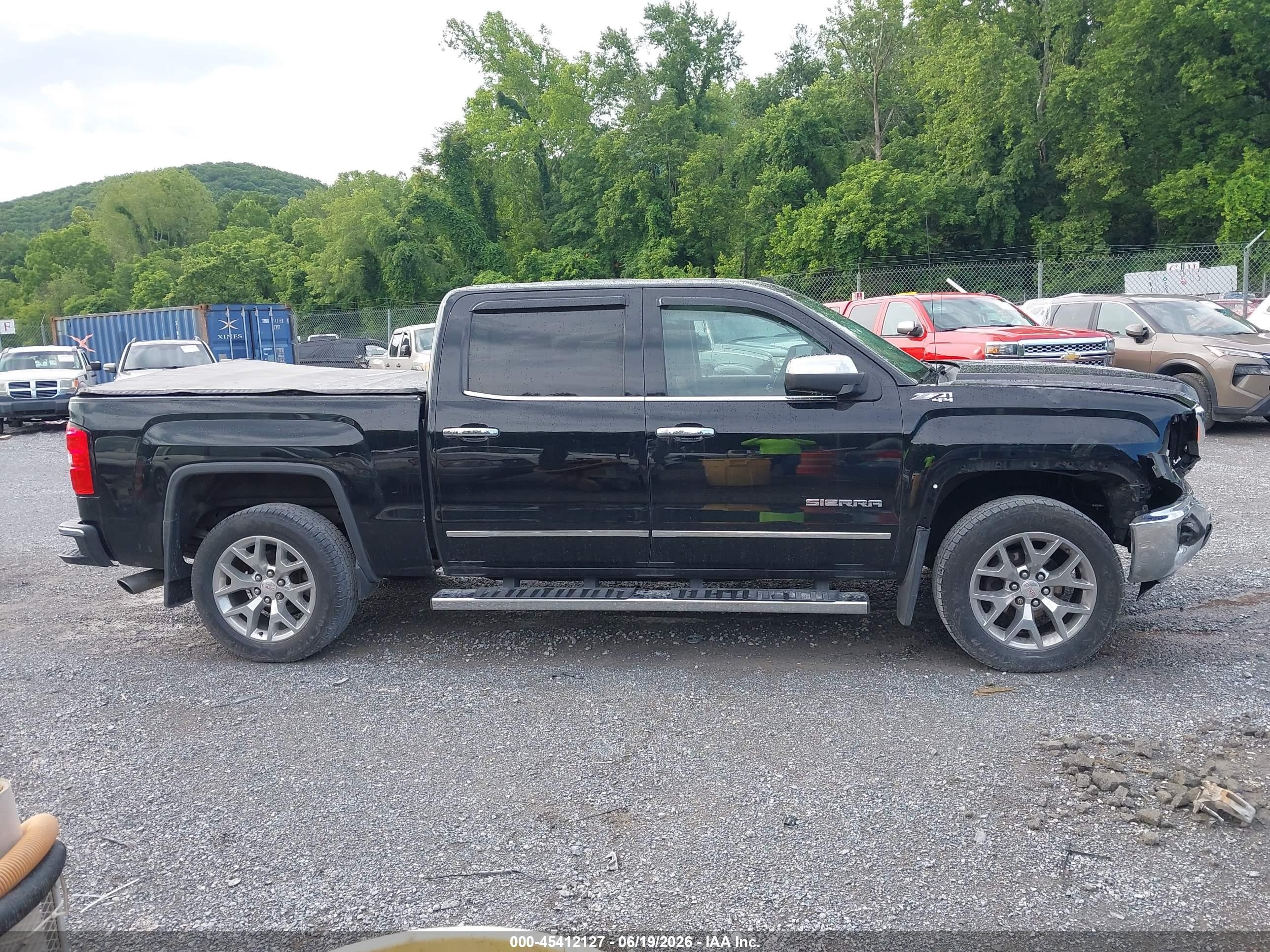 2015 Gmc Sierra 1500 Slt Black vin: 3GTU2VEC2FG485211