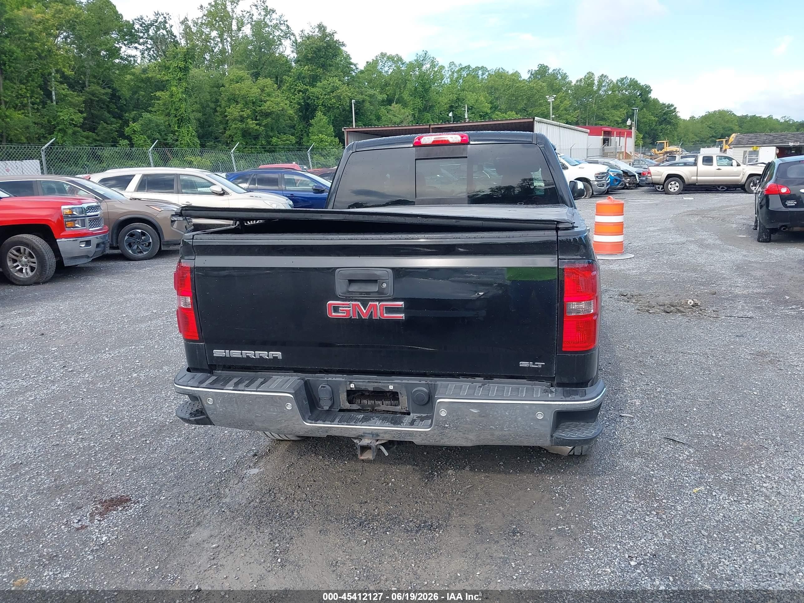 2015 Gmc Sierra 1500 Slt Black vin: 3GTU2VEC2FG485211