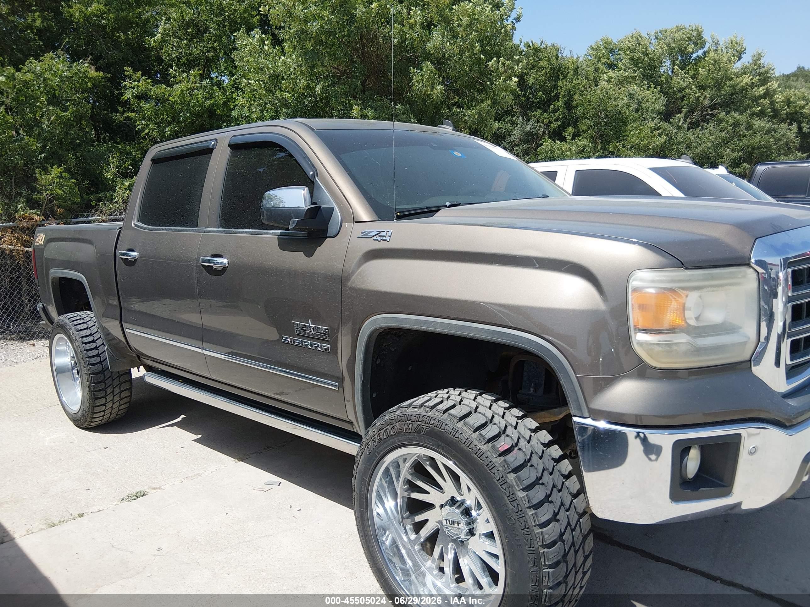 2014 Gmc Sierra 1500 Slt Brown vin: 3GTU2VEC3EG124620