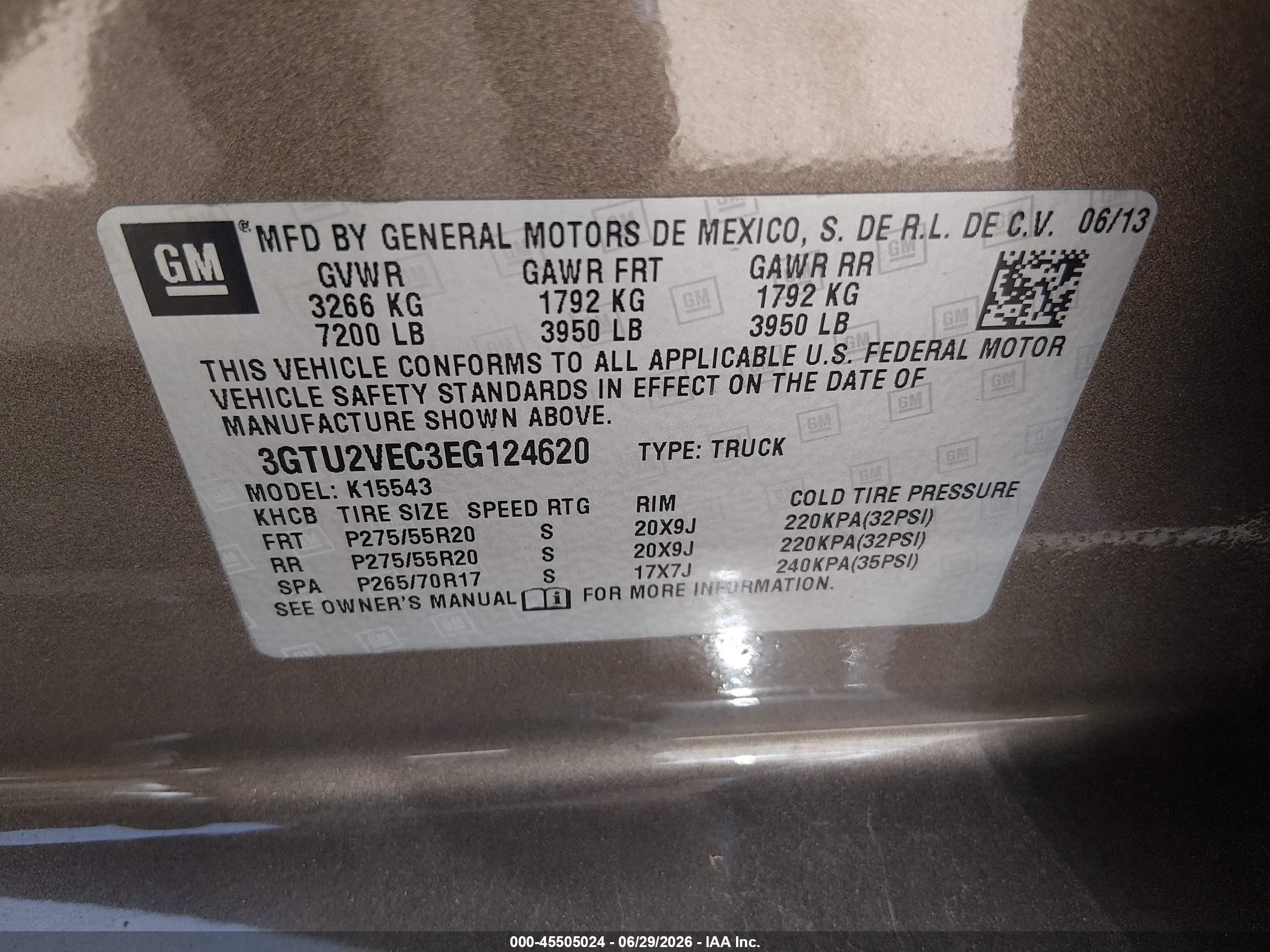 2014 Gmc Sierra 1500 Slt Brown vin: 3GTU2VEC3EG124620