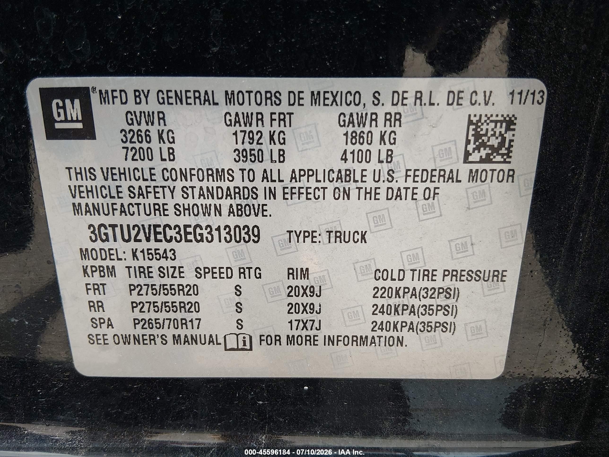 2014 Gmc Sierra 1500 Slt Gray vin: 3GTU2VEC3EG313039