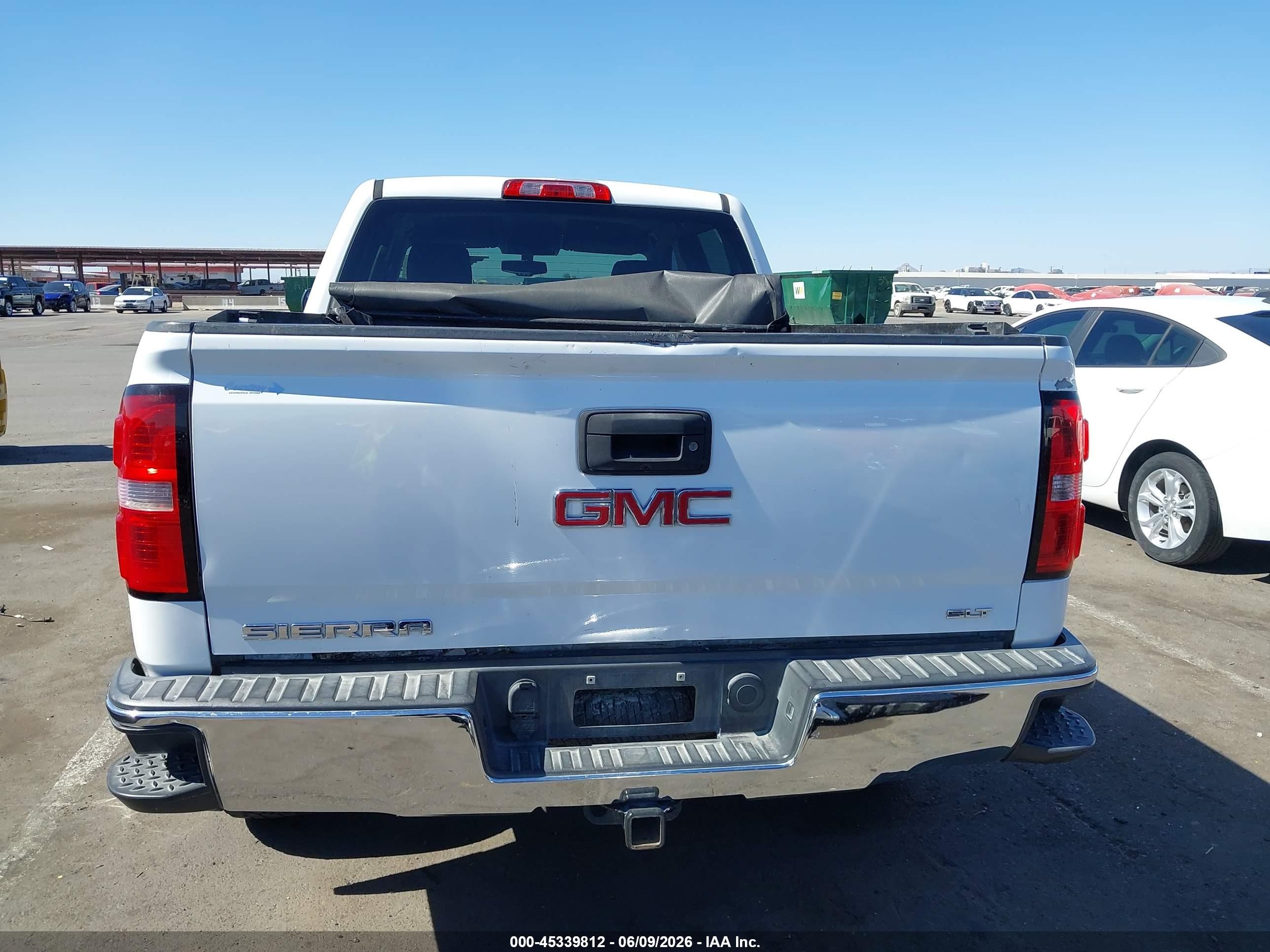 2014 Gmc Sierra 1500 Slt White vin: 3GTU2VEC3EG419507