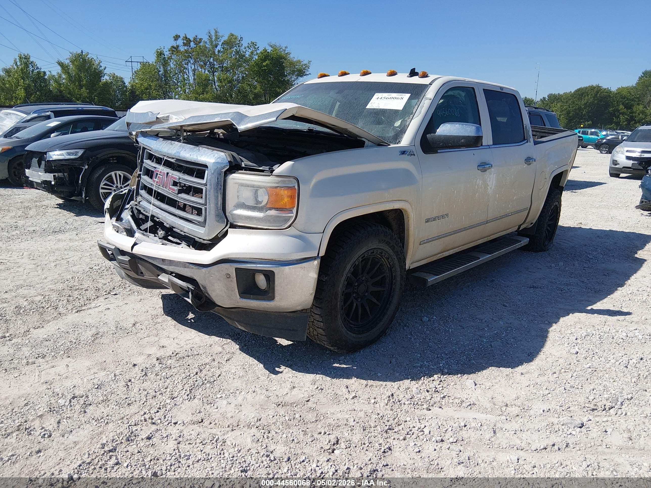 2014 Gmc Sierra 1500 Slt White vin: 3GTU2VEC3EG516724