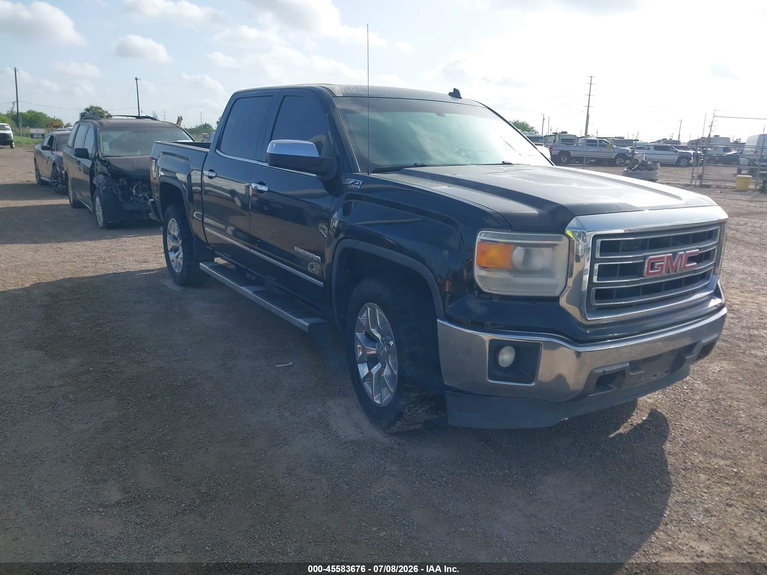 2014 Gmc Sierra 1500 Slt Black vin: 3GTU2VEC3EG518568