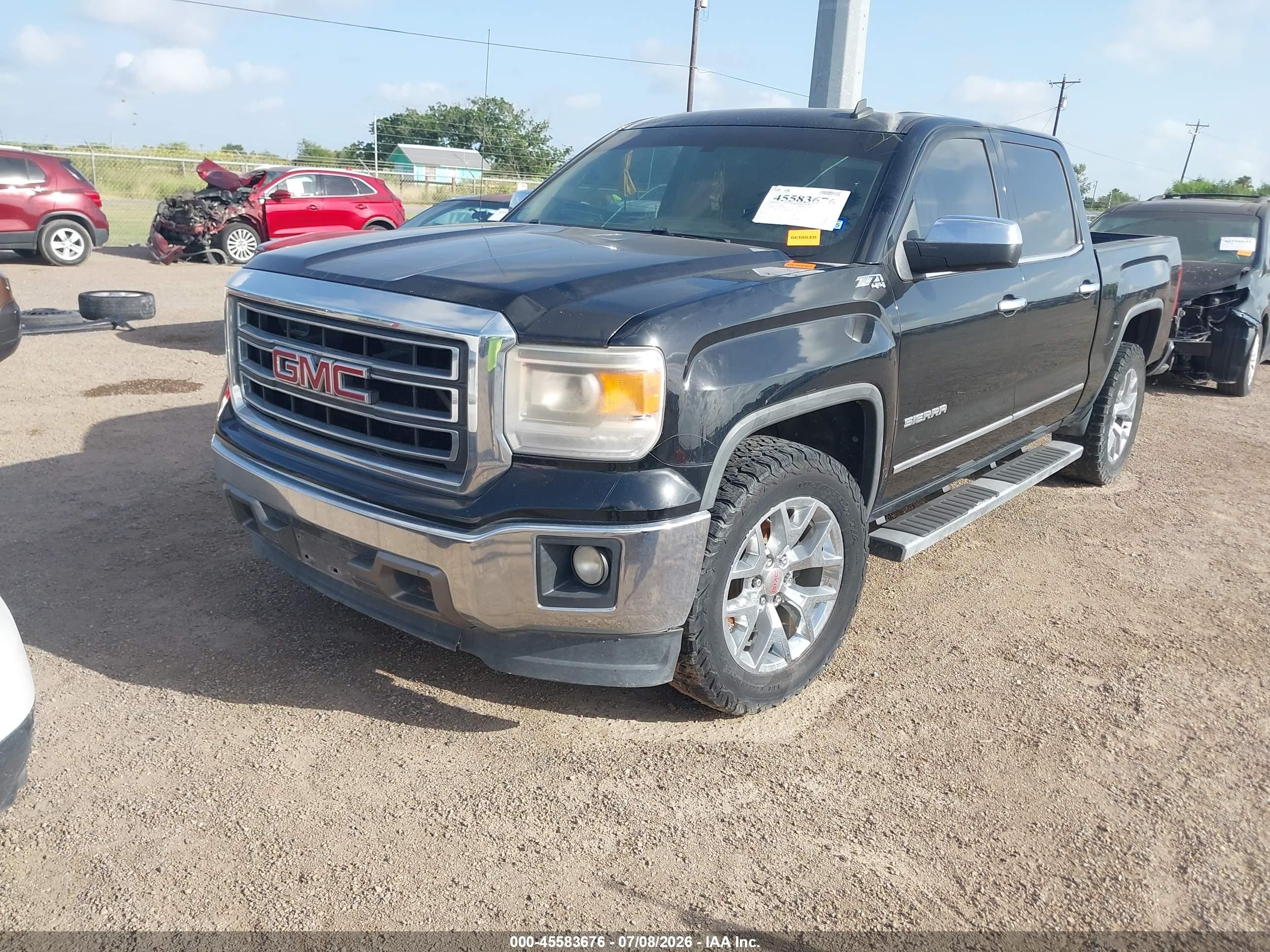 2014 Gmc Sierra 1500 Slt Black vin: 3GTU2VEC3EG518568