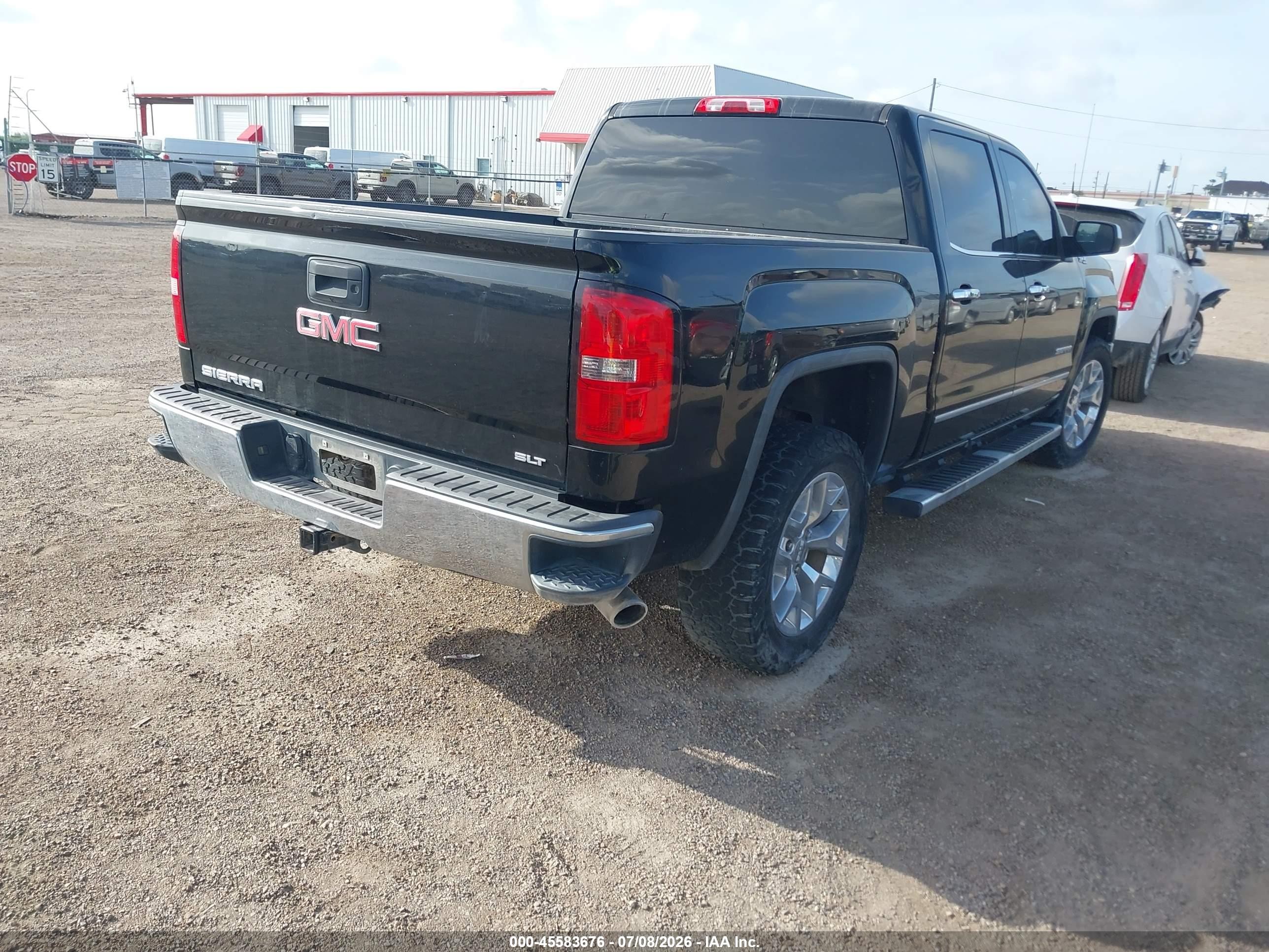 2014 Gmc Sierra 1500 Slt Black vin: 3GTU2VEC3EG518568