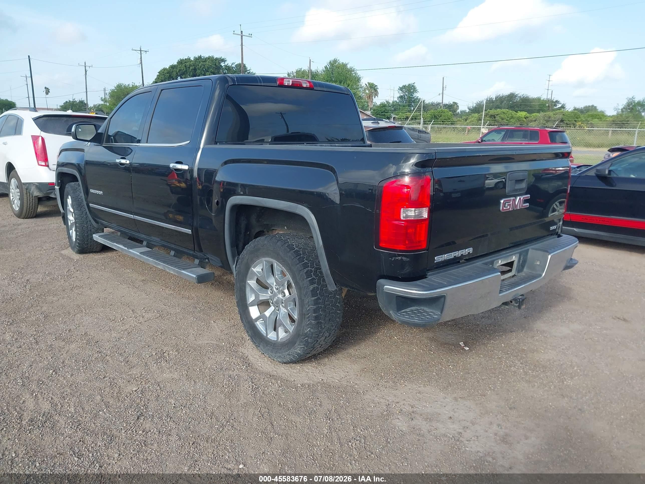 2014 Gmc Sierra 1500 Slt Black vin: 3GTU2VEC3EG518568