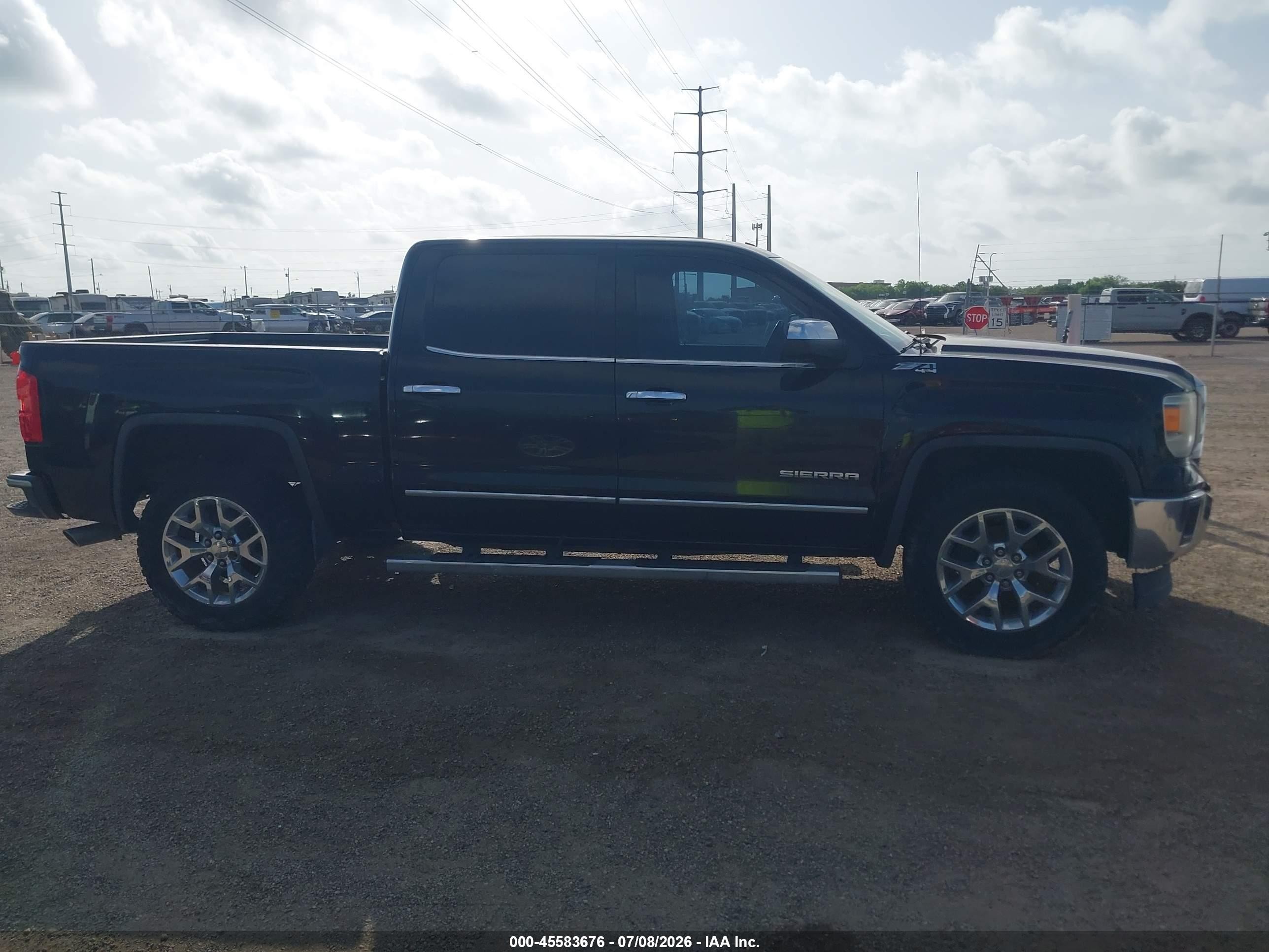 2014 Gmc Sierra 1500 Slt Black vin: 3GTU2VEC3EG518568