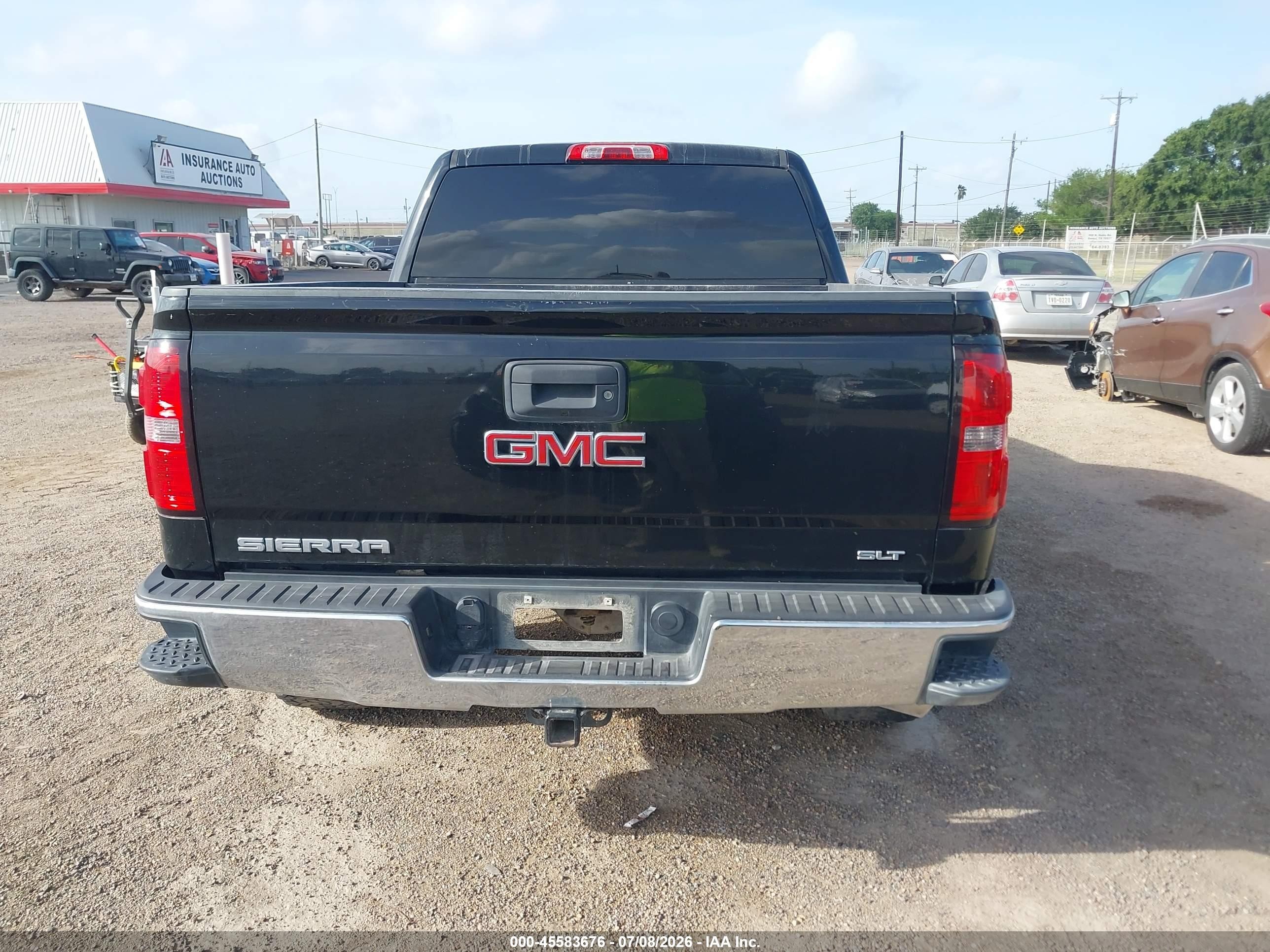 2014 Gmc Sierra 1500 Slt Black vin: 3GTU2VEC3EG518568