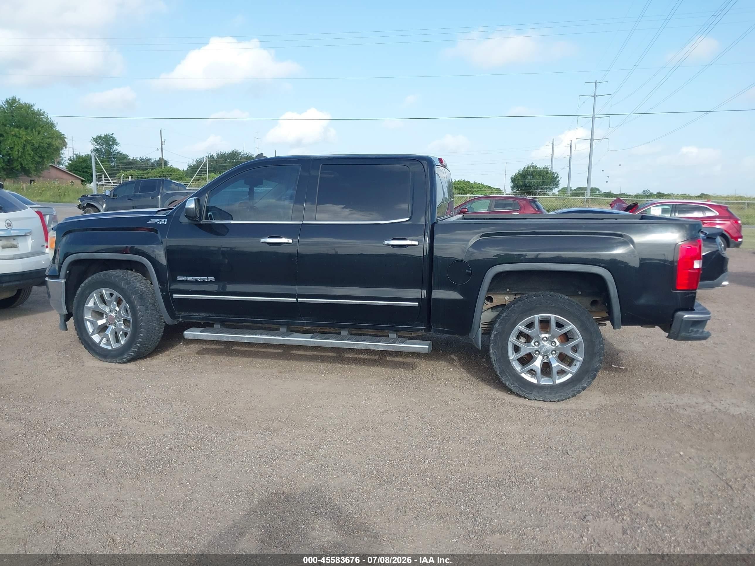 2014 Gmc Sierra 1500 Slt Black vin: 3GTU2VEC3EG518568