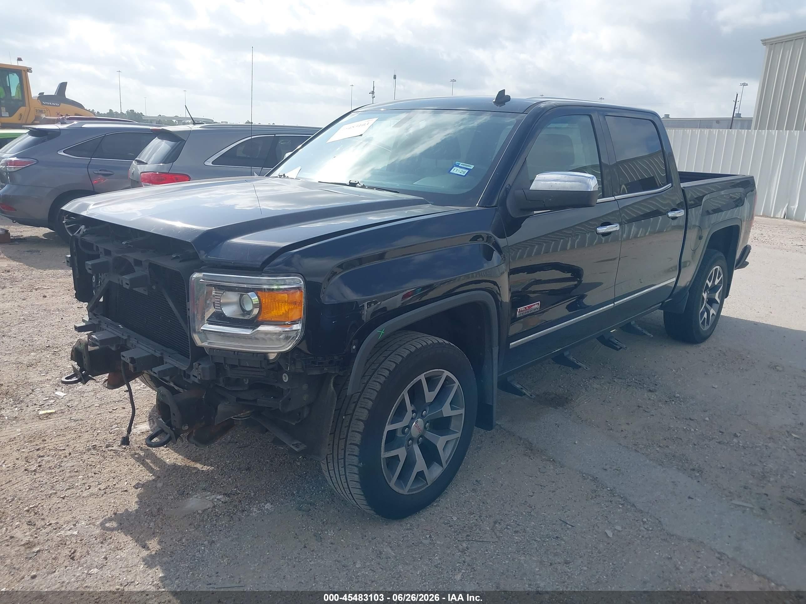 2014 Gmc Sierra 1500 Slt Black vin: 3GTU2VEC3EG537153