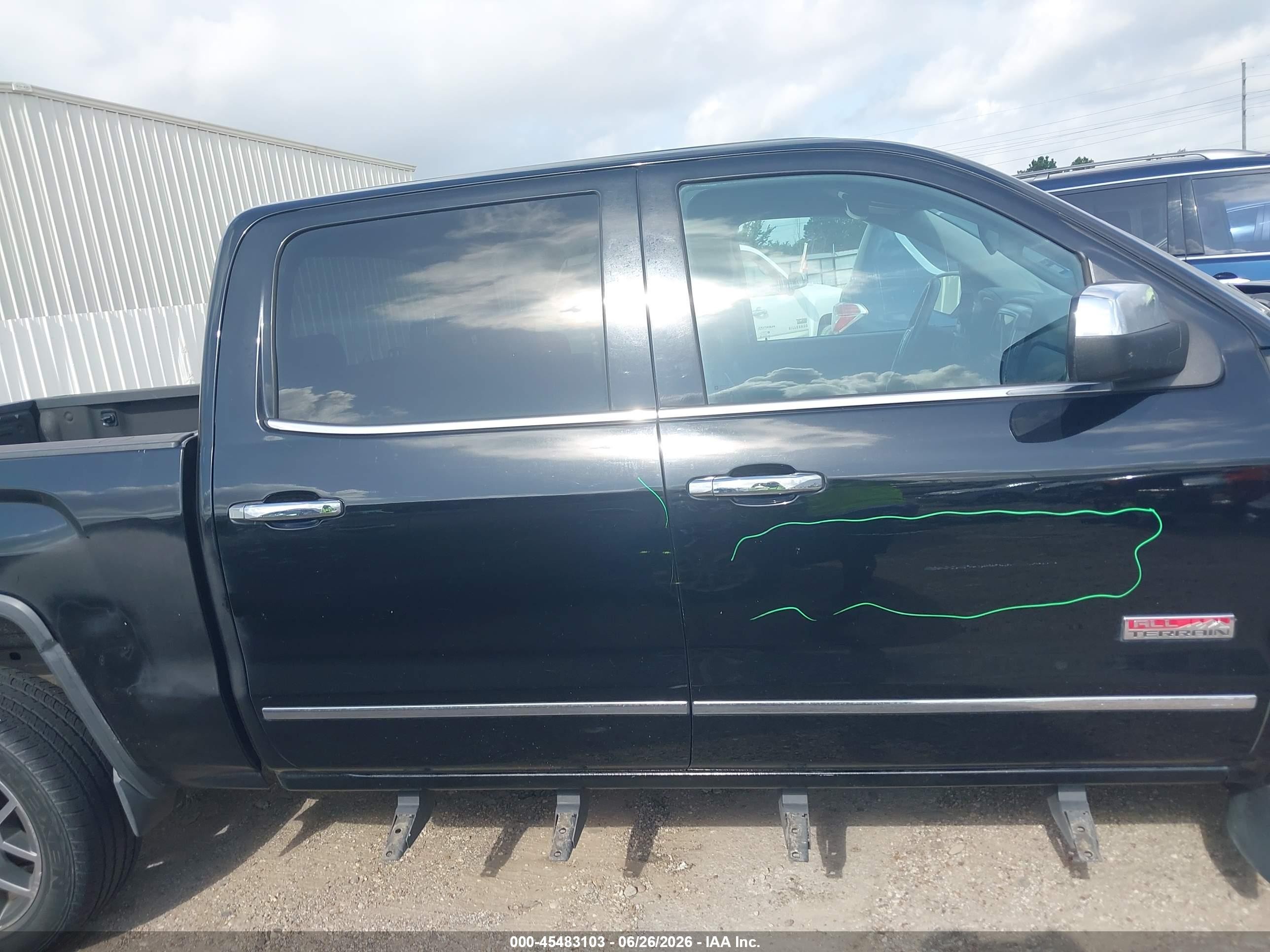 2014 Gmc Sierra 1500 Slt Black vin: 3GTU2VEC3EG537153