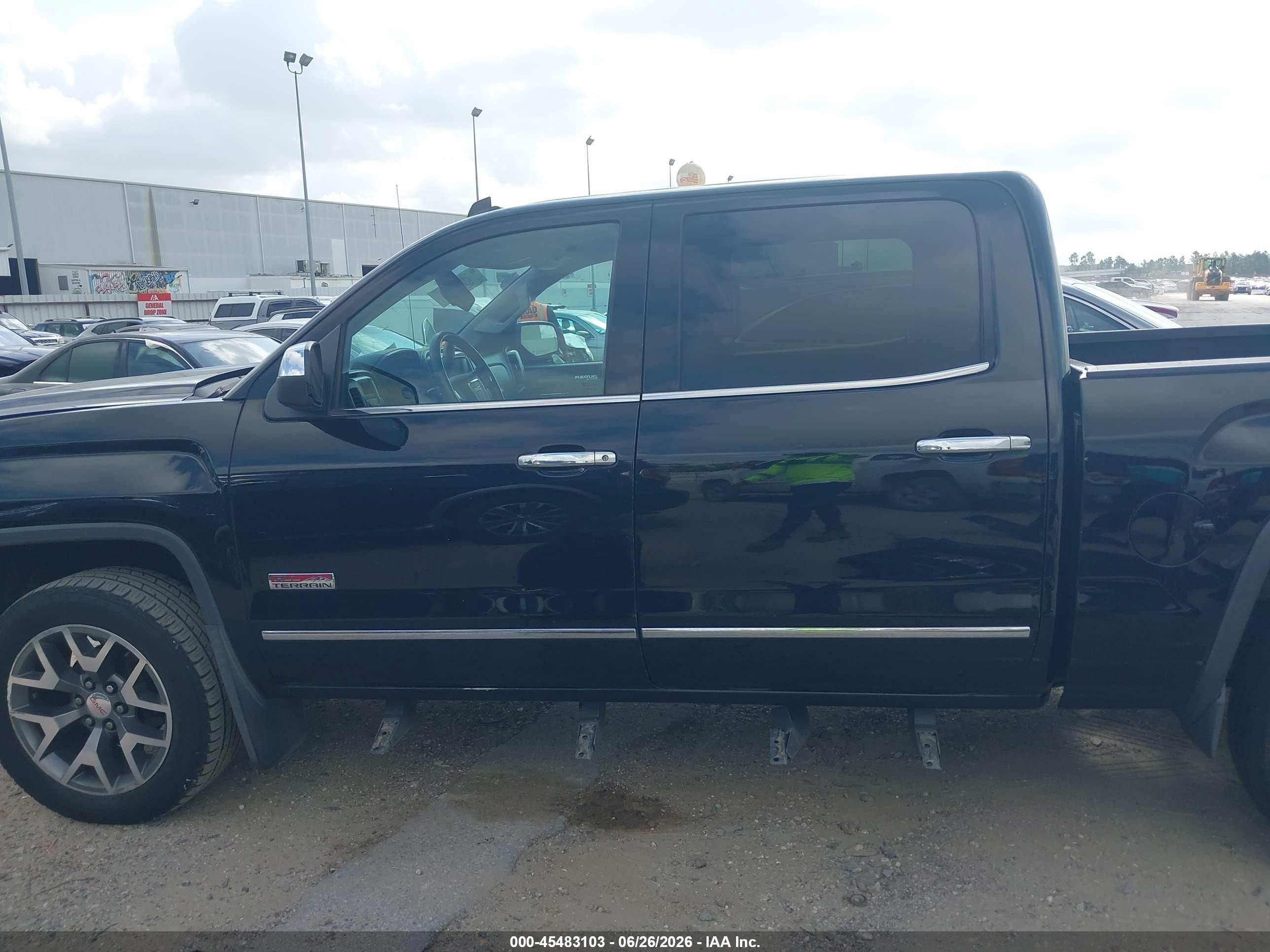 2014 Gmc Sierra 1500 Slt Black vin: 3GTU2VEC3EG537153