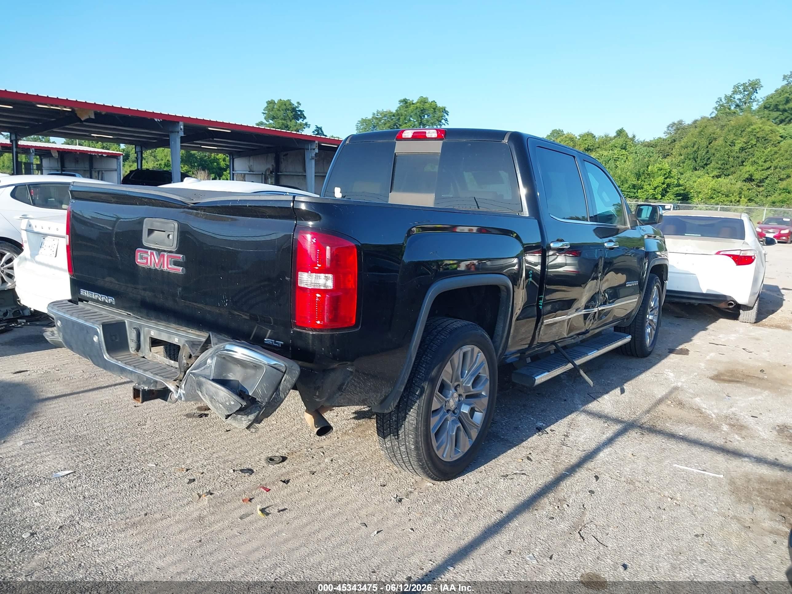 2015 Gmc Sierra 1500 Slt Black vin: 3GTU2VEC3FG222452