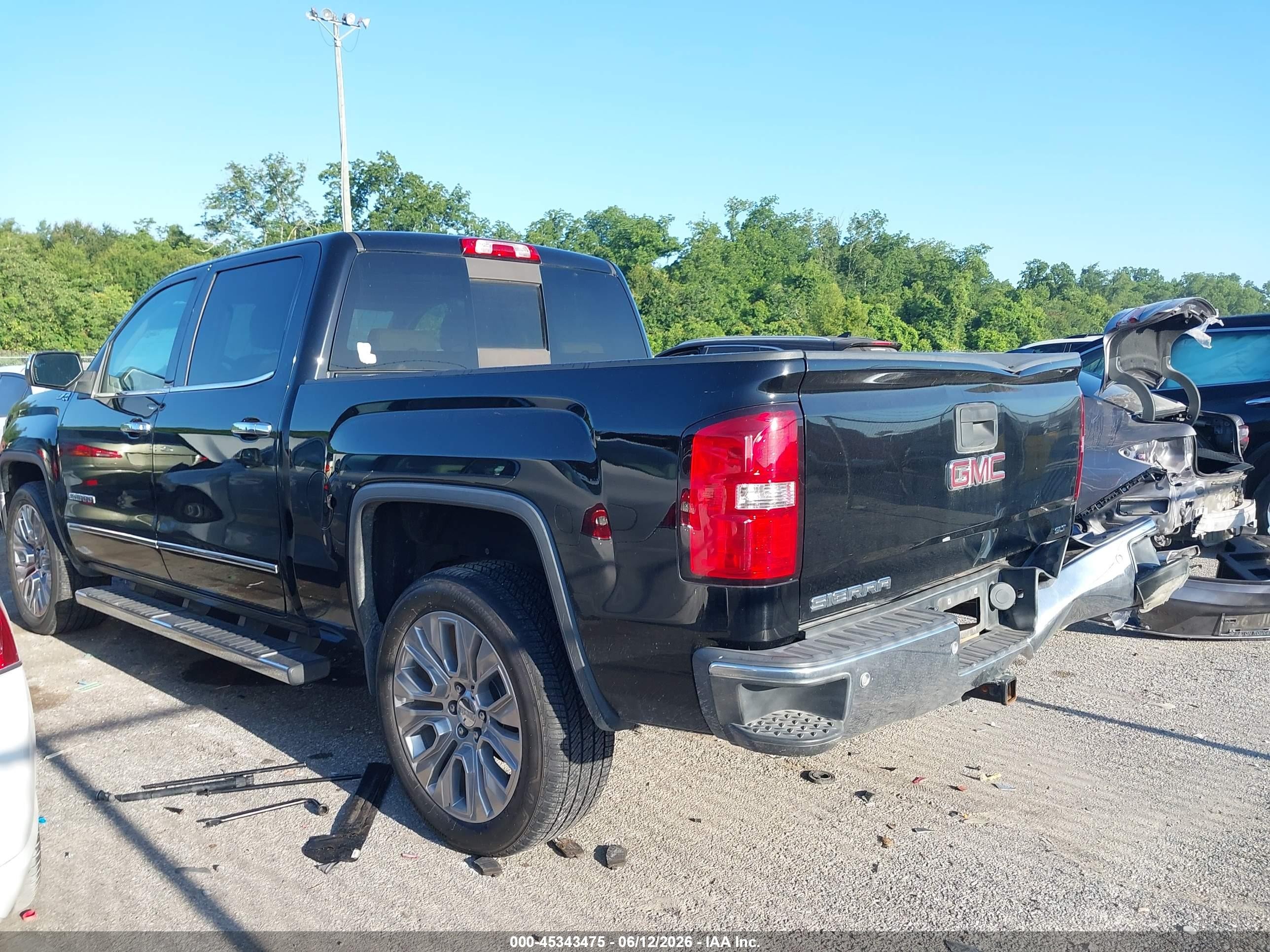 2015 Gmc Sierra 1500 Slt Black vin: 3GTU2VEC3FG222452