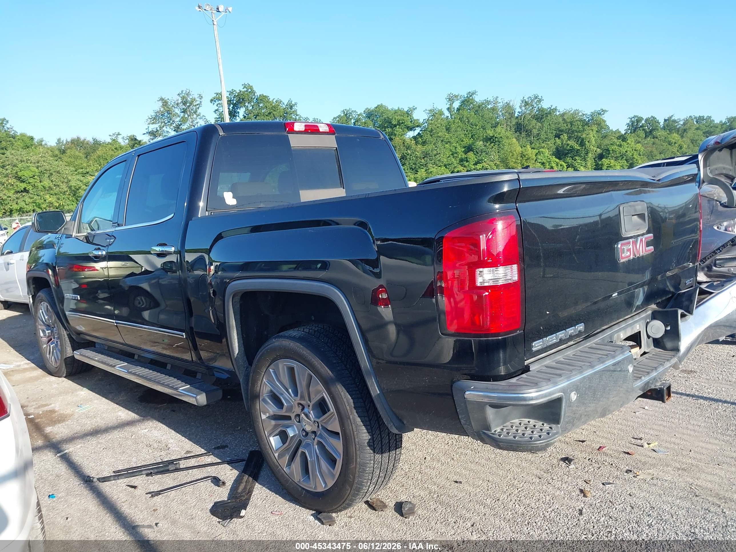 2015 Gmc Sierra 1500 Slt Black vin: 3GTU2VEC3FG222452