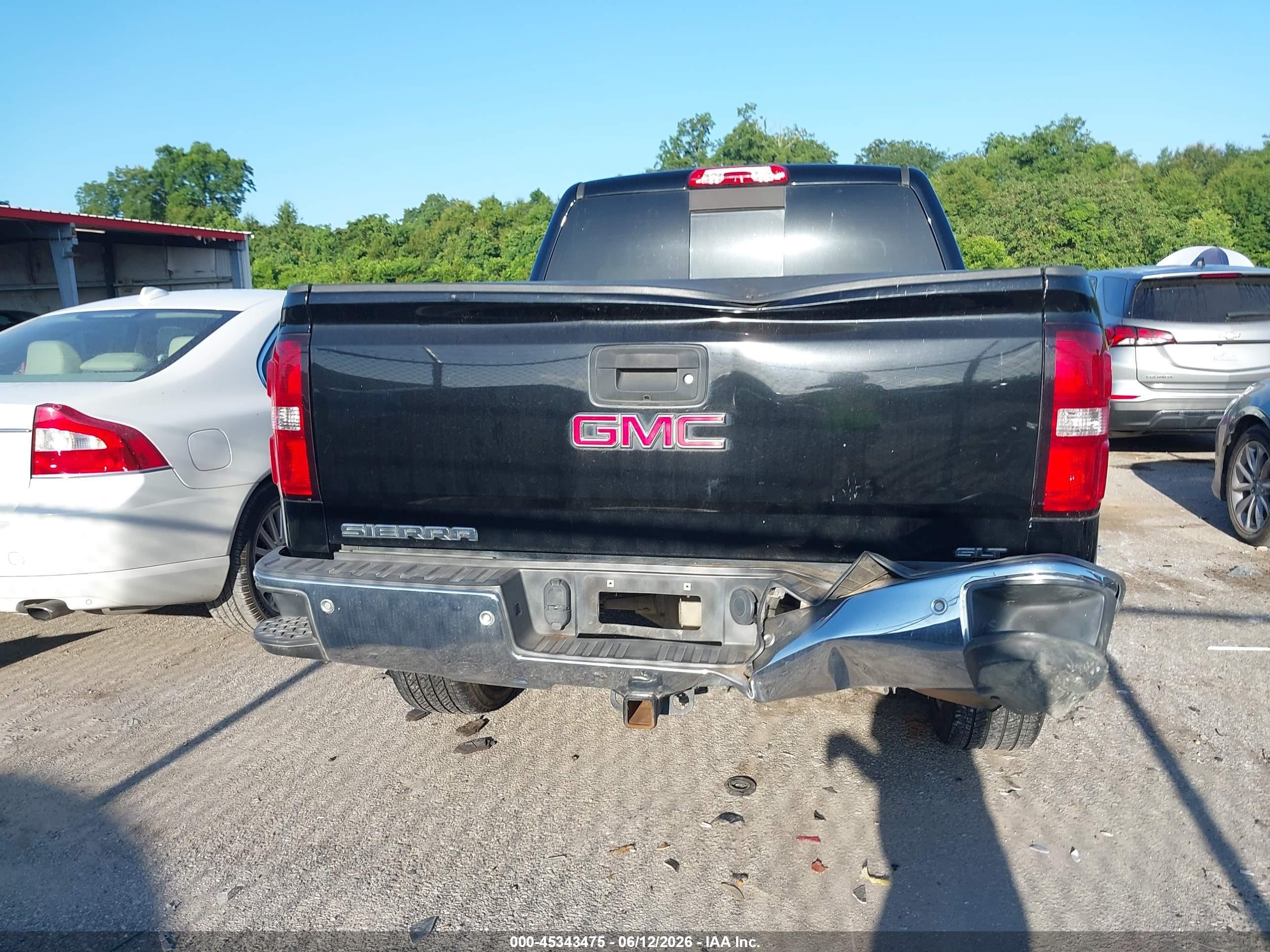 2015 Gmc Sierra 1500 Slt Black vin: 3GTU2VEC3FG222452