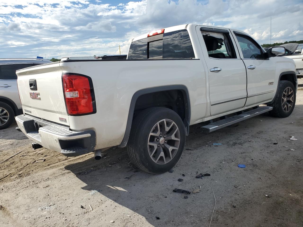 2015 Gmc Sierra K1500 Slt White vin: 3GTU2VEC3FG277015