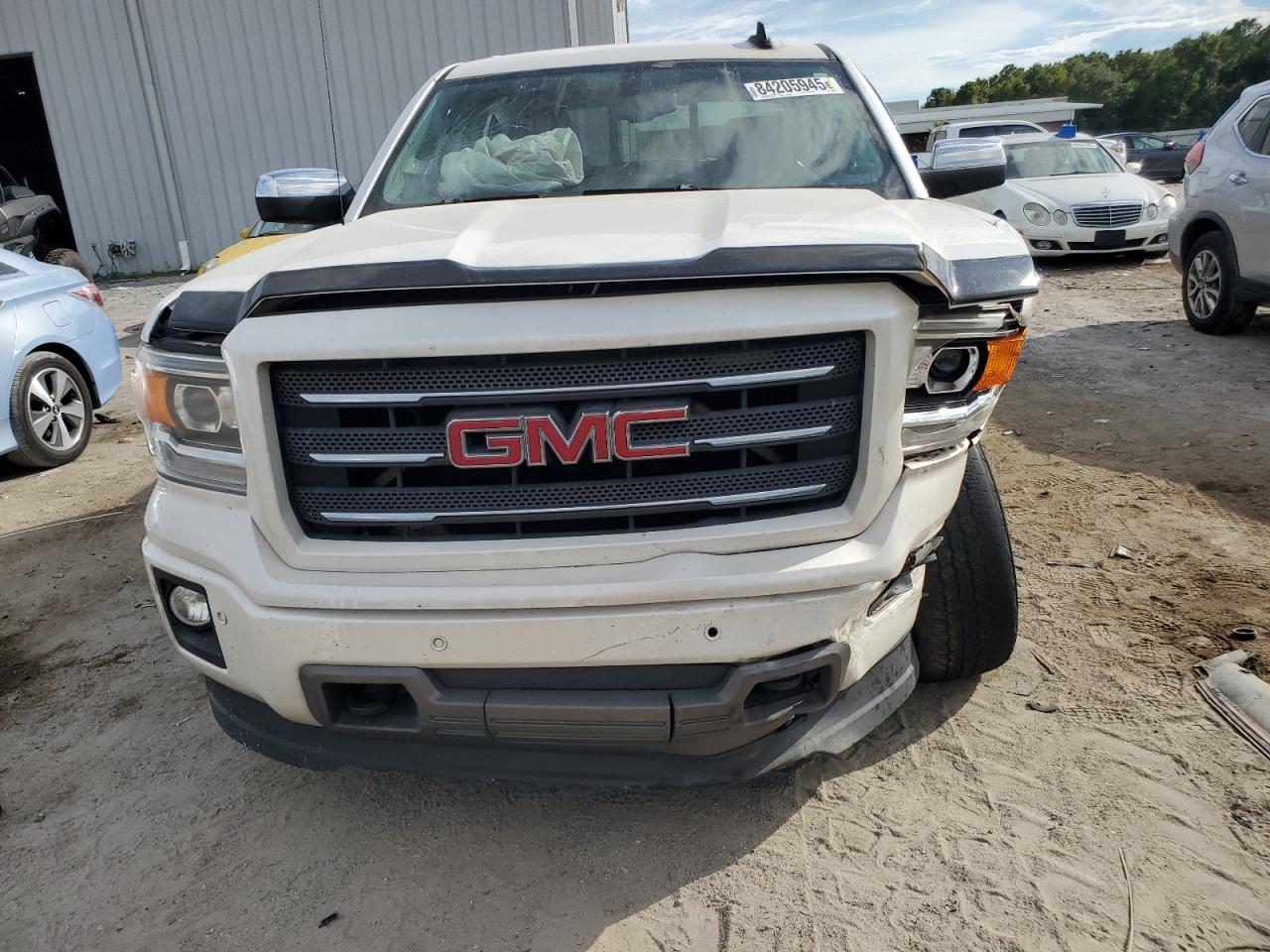 2015 Gmc Sierra K1500 Slt White vin: 3GTU2VEC3FG277015