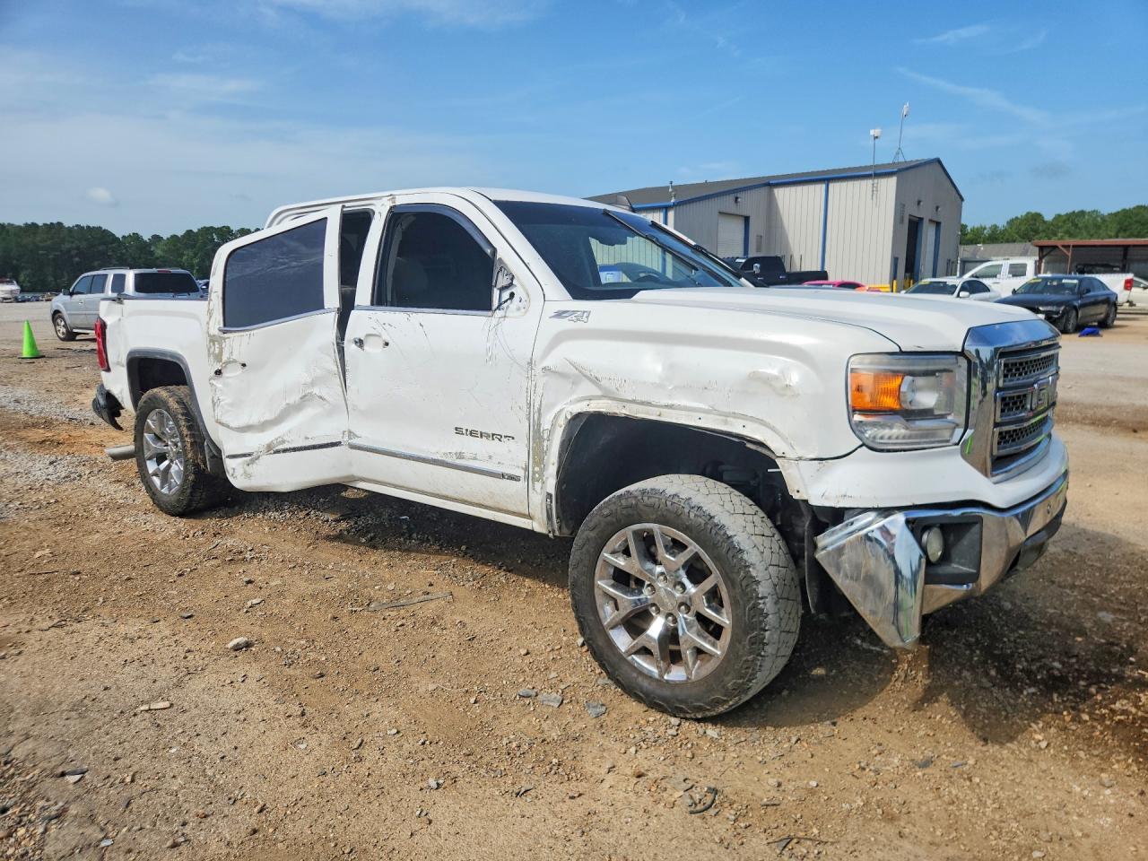 2015 Gmc Sierra K1500 Slt White vin: 3GTU2VEC3FG471916