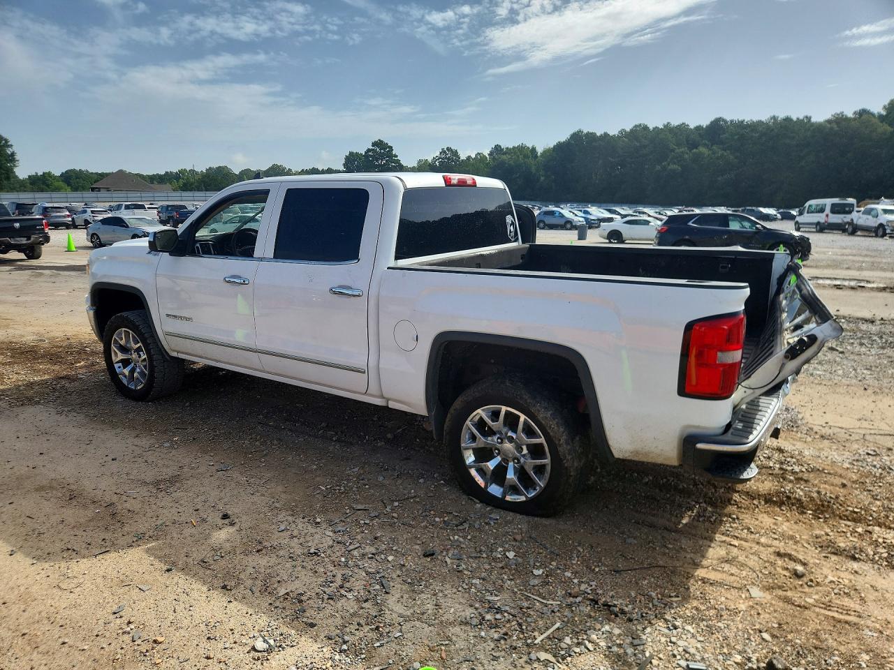 2015 Gmc Sierra K1500 Slt White vin: 3GTU2VEC3FG471916