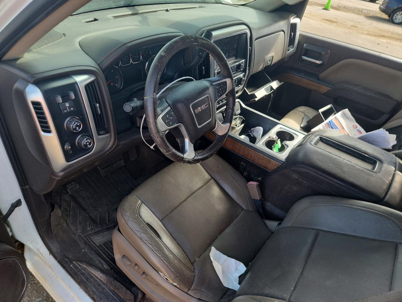 2015 Gmc Sierra K1500 Slt White vin: 3GTU2VEC3FG471916