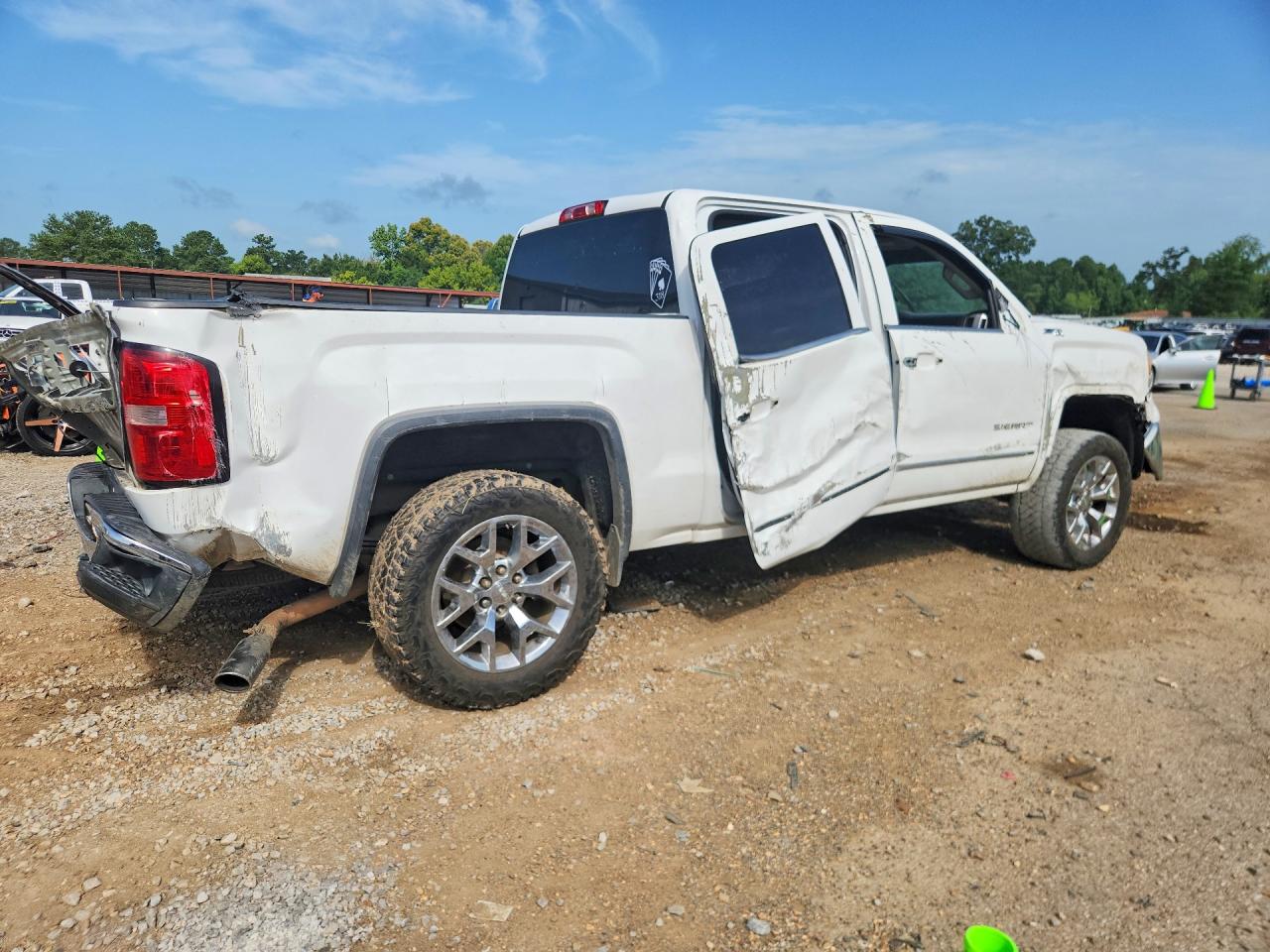 2015 Gmc Sierra K1500 Slt White vin: 3GTU2VEC3FG471916
