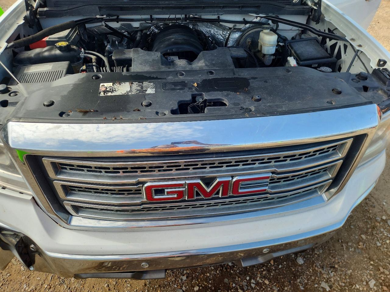 2015 Gmc Sierra K1500 Slt White vin: 3GTU2VEC3FG471916