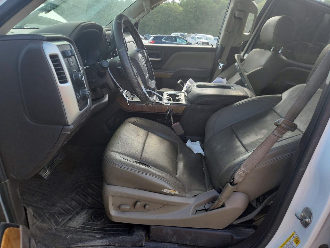 2015 Gmc Sierra K1500 Slt White vin: 3GTU2VEC3FG471916