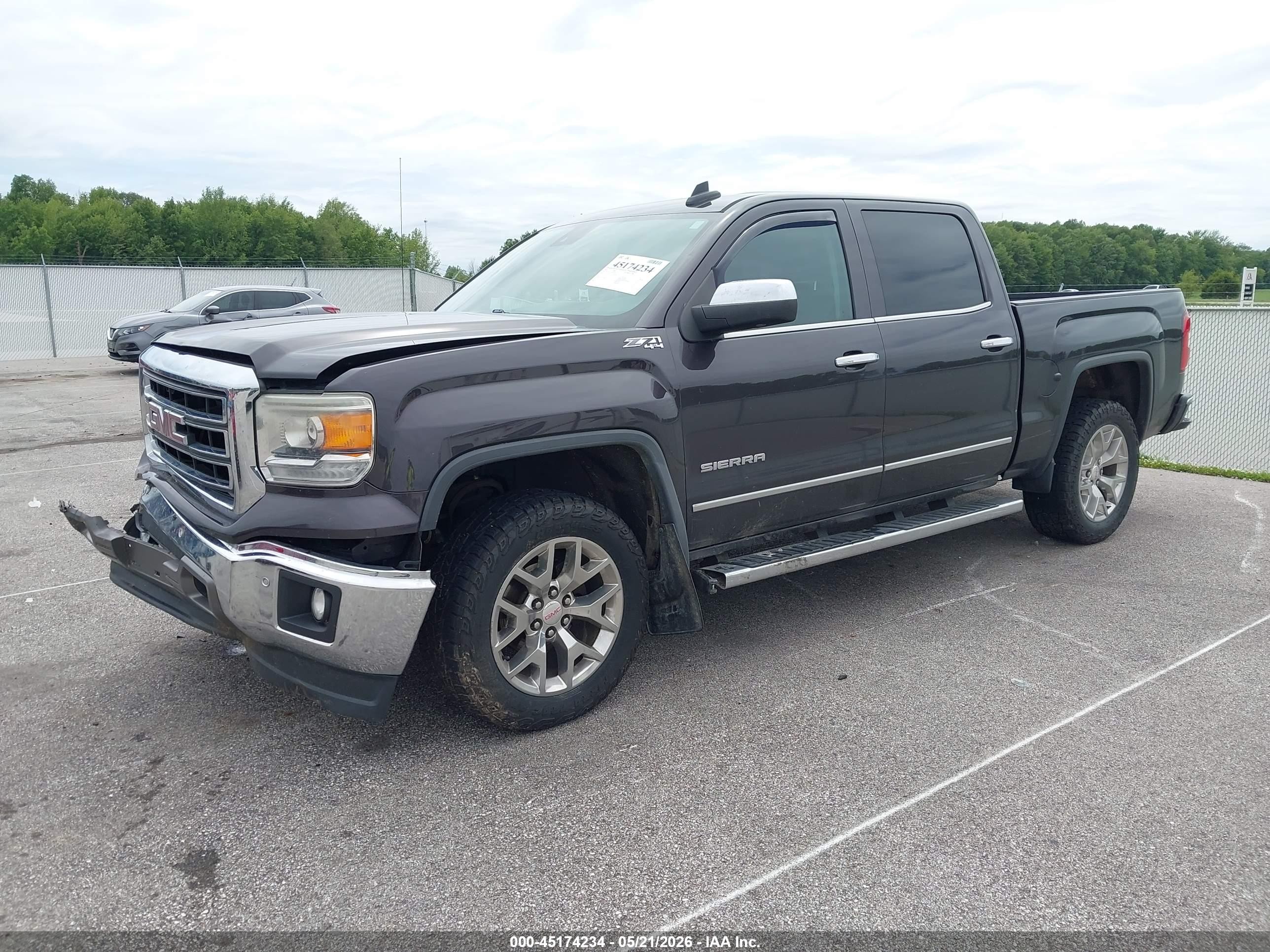 2015 Gmc Sierra 1500 Slt Black vin: 3GTU2VEC3FG508589