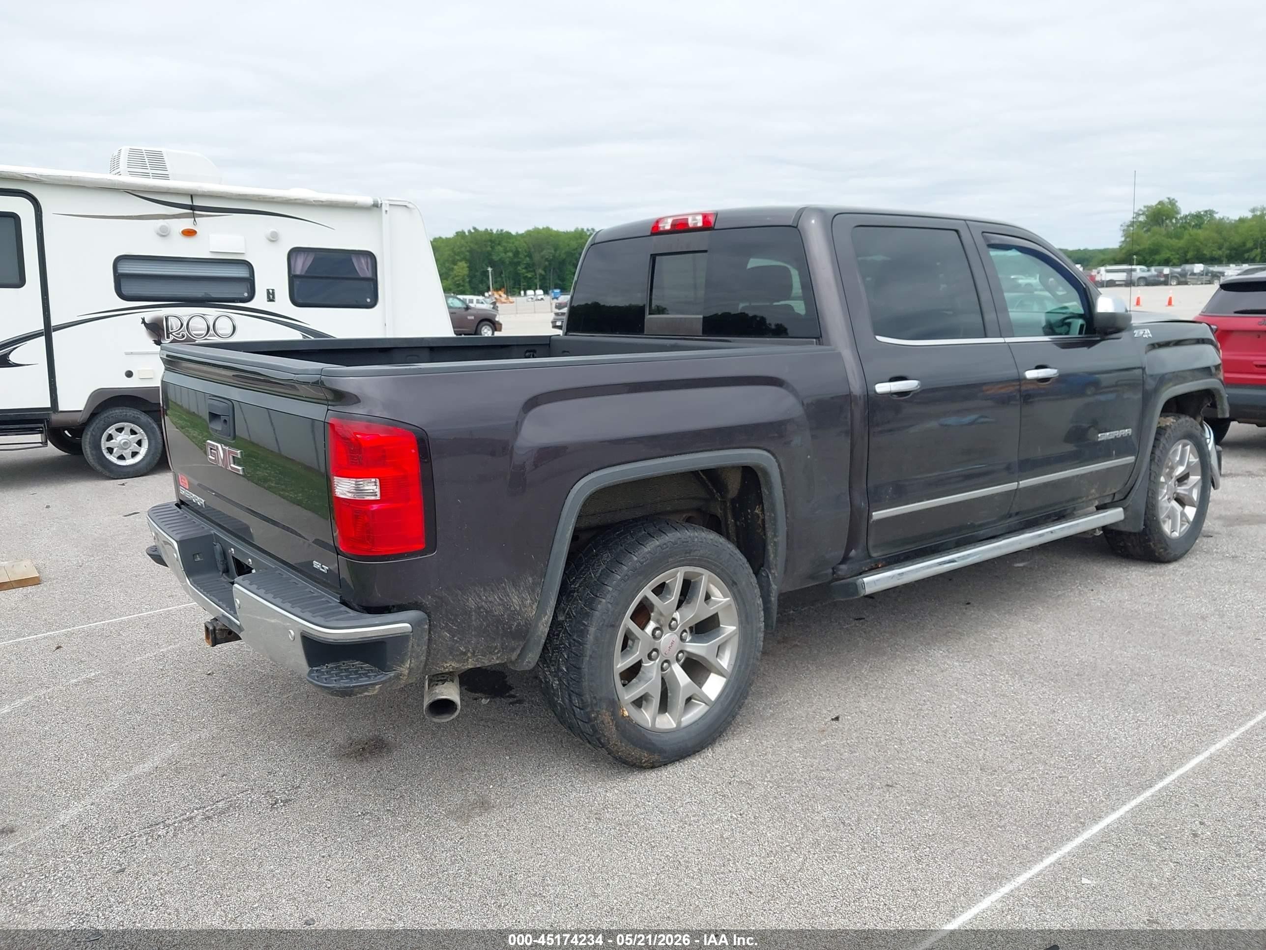 2015 Gmc Sierra 1500 Slt Black vin: 3GTU2VEC3FG508589
