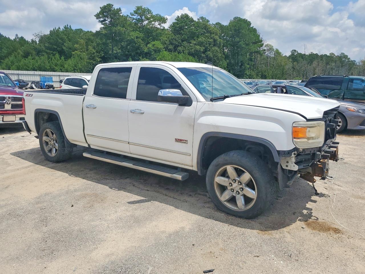 2014 Gmc Sierra K1500 Slt White vin: 3GTU2VEC4EG109091