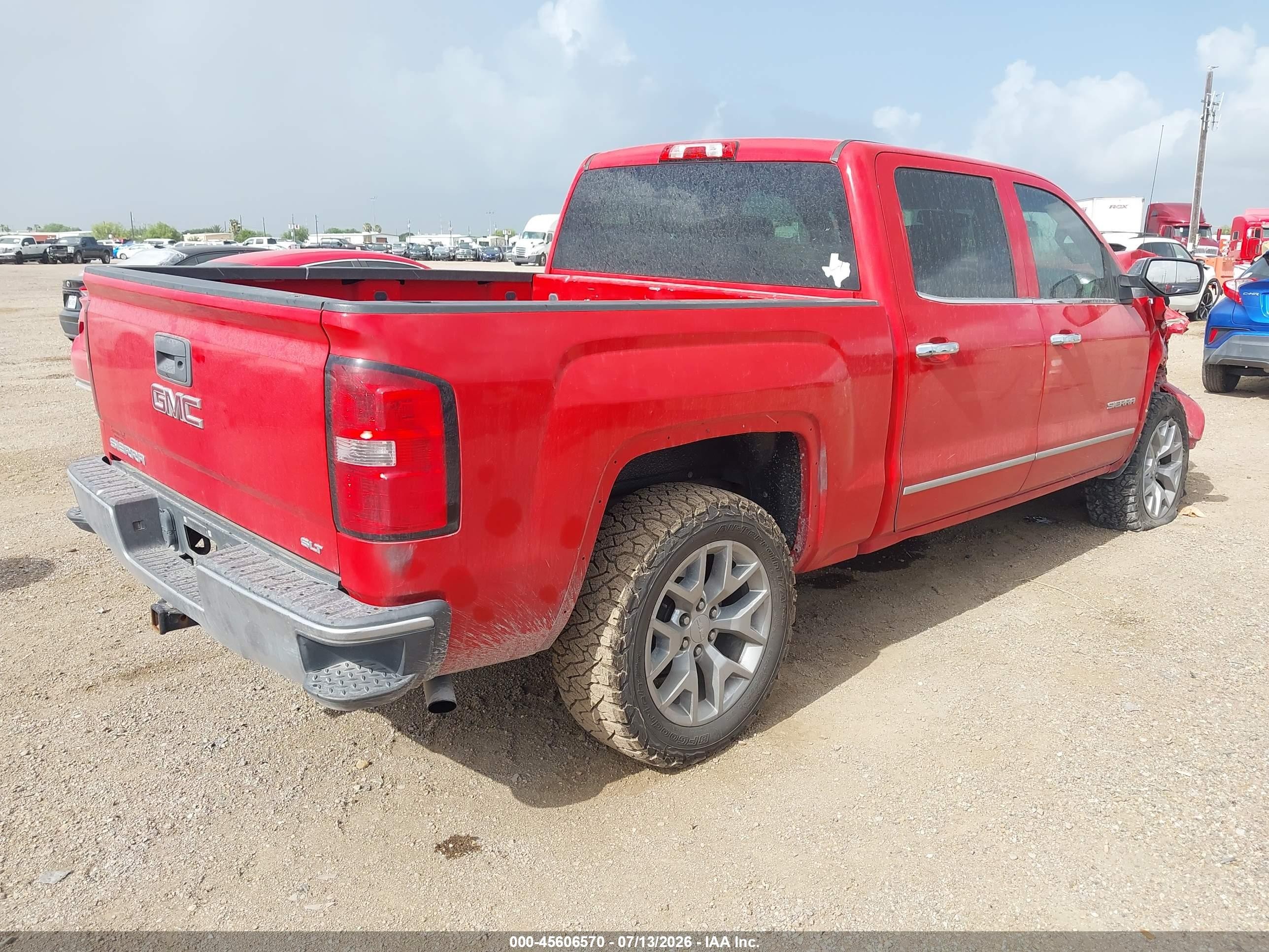 2014 Gmc Sierra 1500 Slt Красный vin: 3GTU2VEC4EG195163
