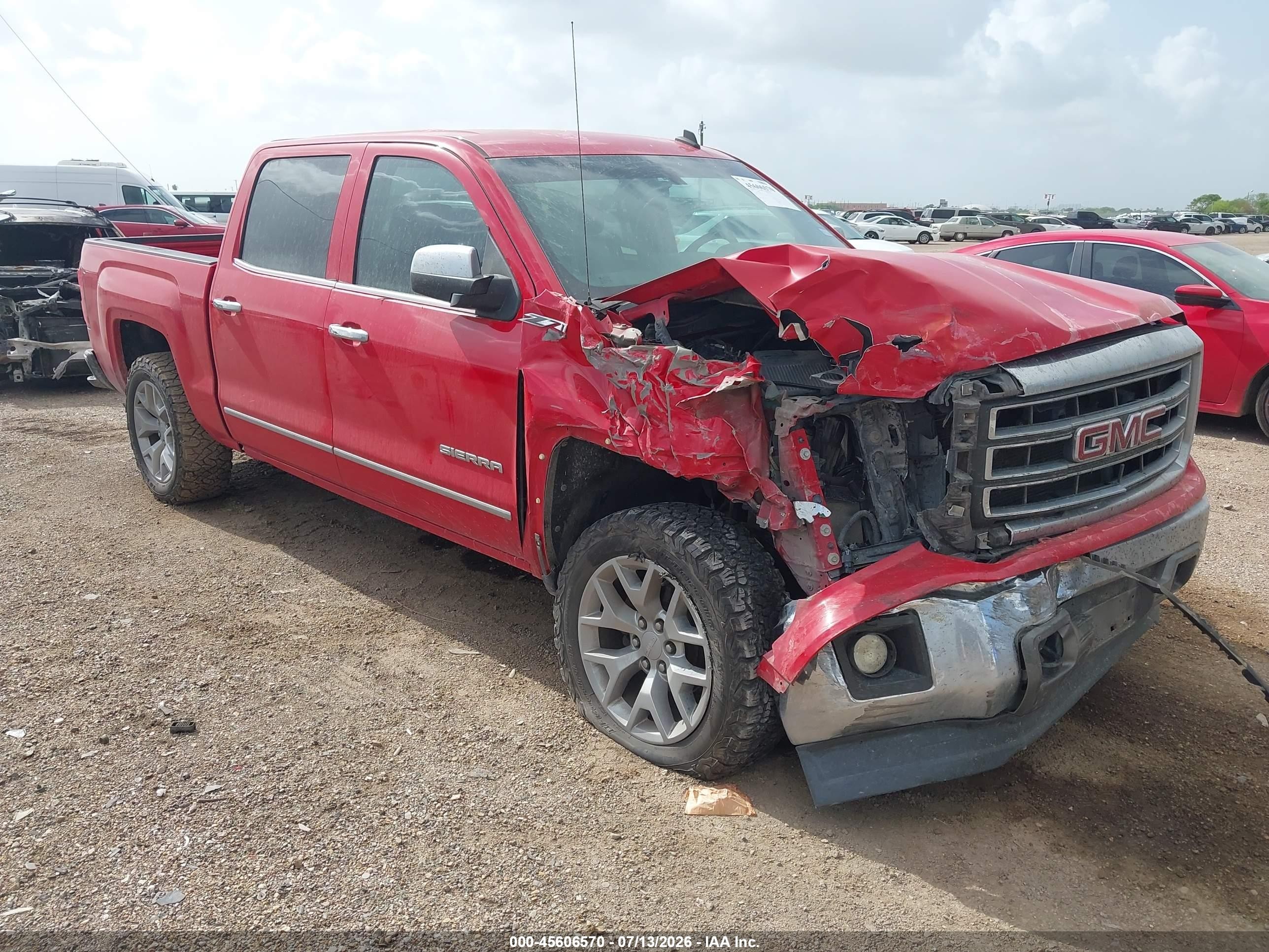 2014 Gmc Sierra 1500 Slt Red vin: 3GTU2VEC4EG195163