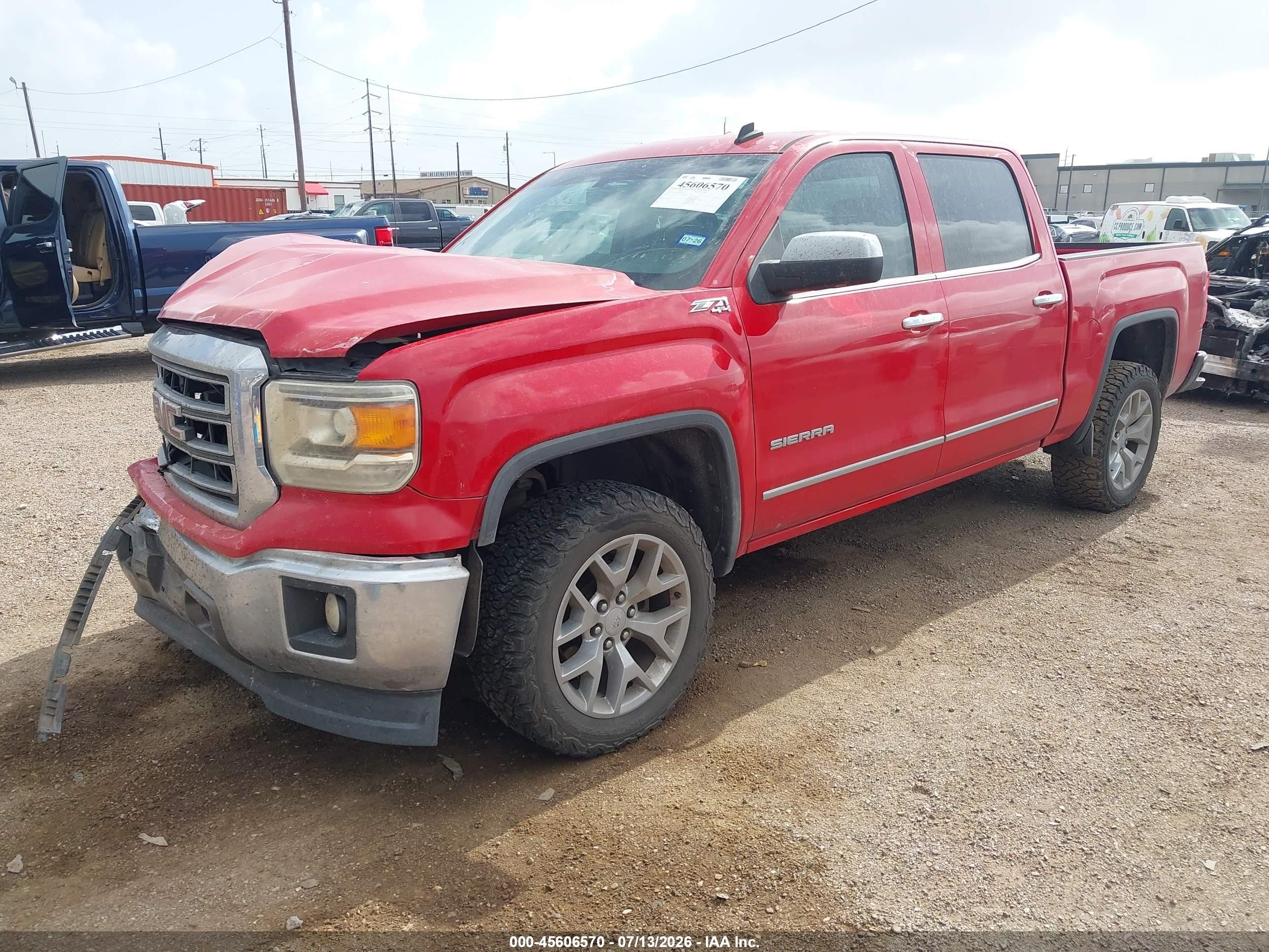 2014 Gmc Sierra 1500 Slt Красный vin: 3GTU2VEC4EG195163