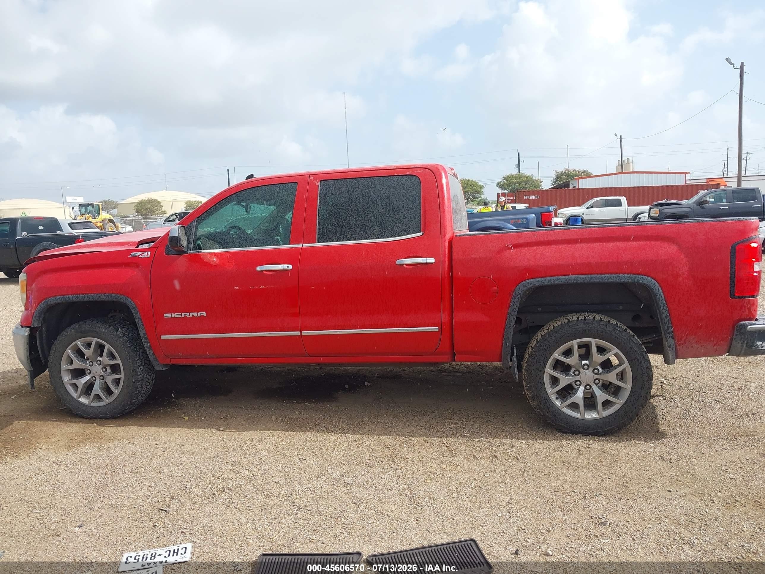 2014 Gmc Sierra 1500 Slt Красный vin: 3GTU2VEC4EG195163