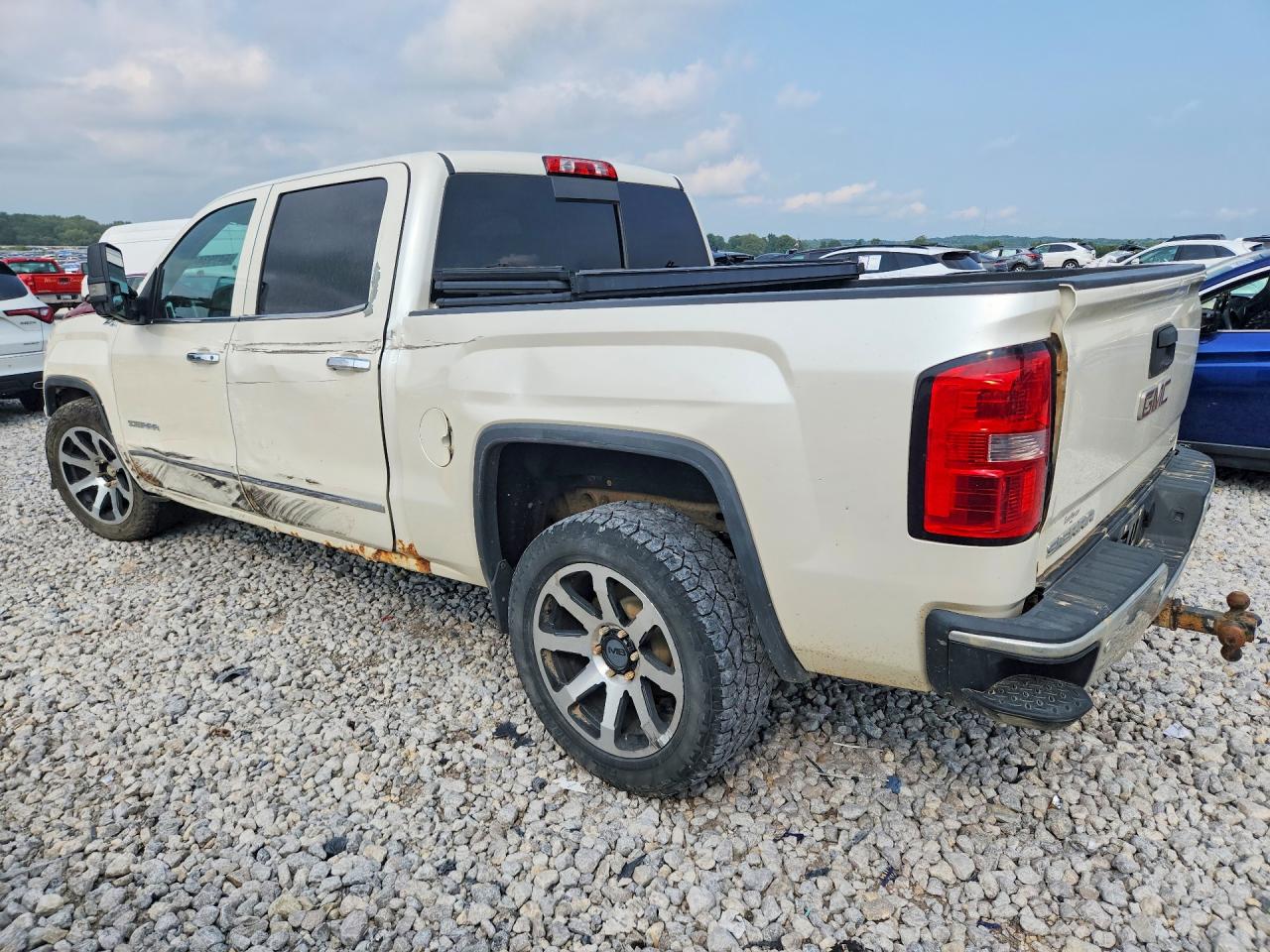 2014 Gmc Sierra K1500 Slt White vin: 3GTU2VEC4EG239856
