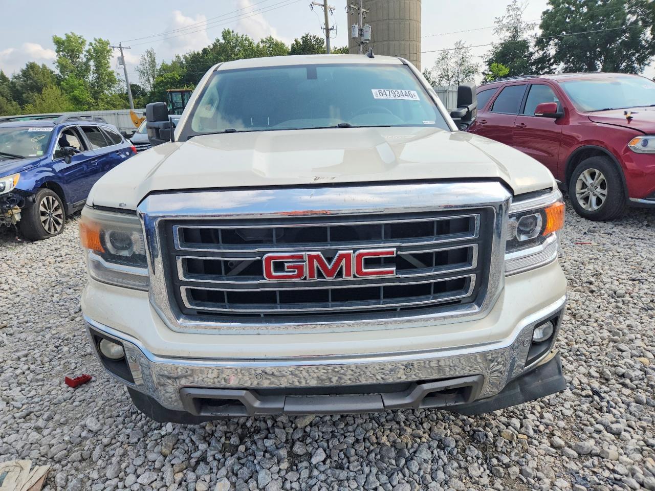 2014 Gmc Sierra K1500 Slt White vin: 3GTU2VEC4EG239856