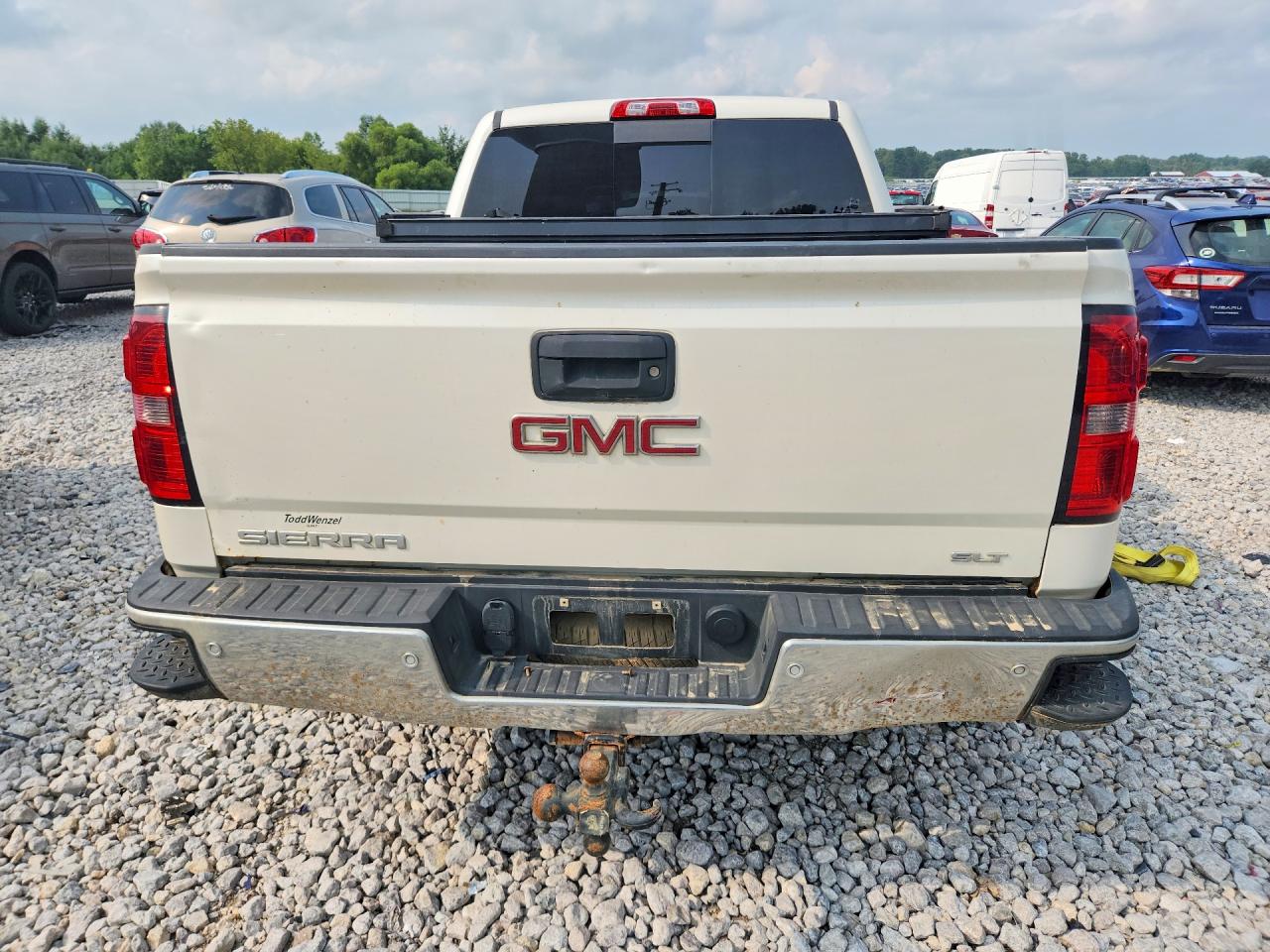 2014 Gmc Sierra K1500 Slt White vin: 3GTU2VEC4EG239856