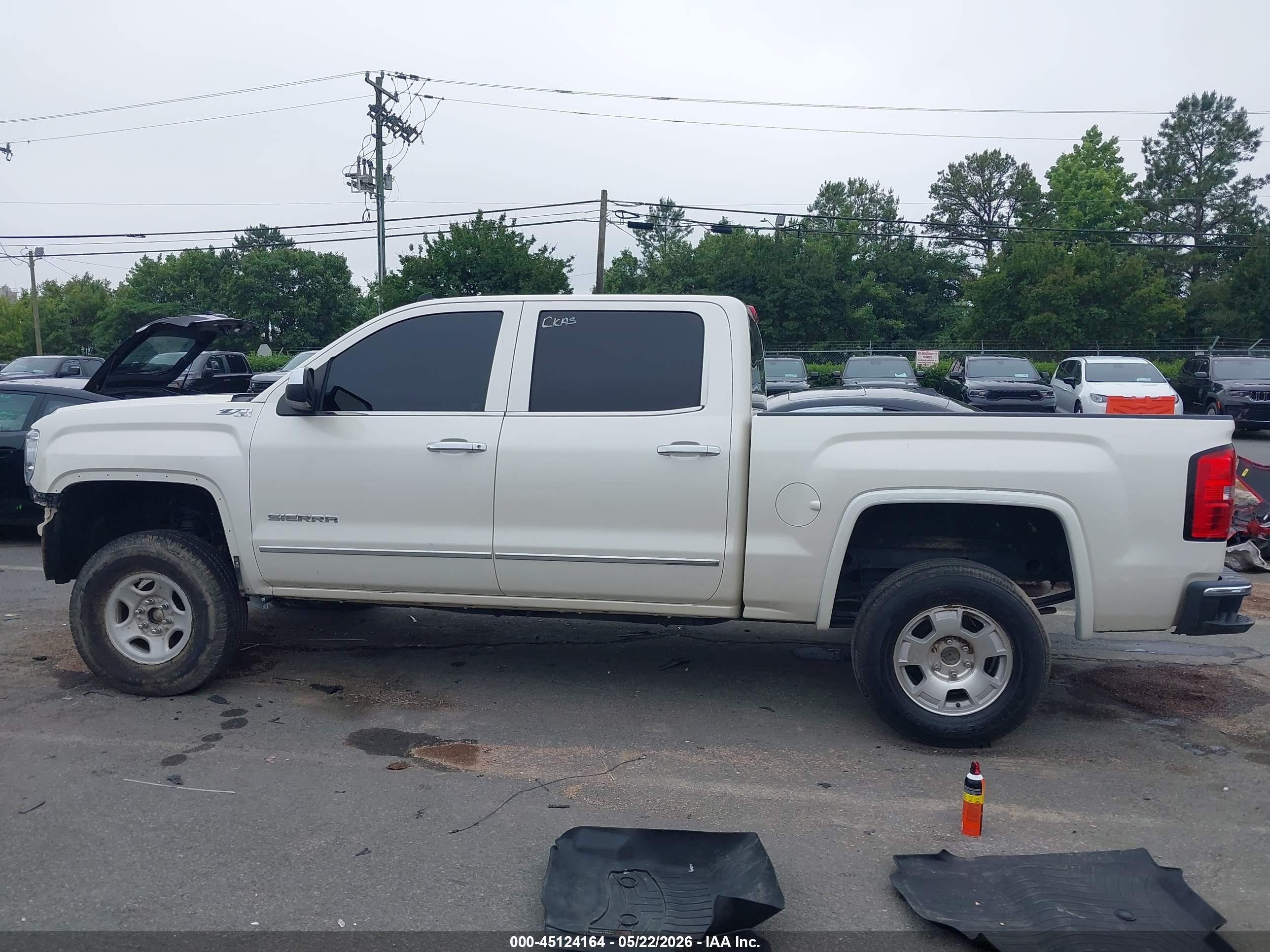 2014 Gmc Sierra 1500 Slt Cream vin: 3GTU2VEC4EG299555