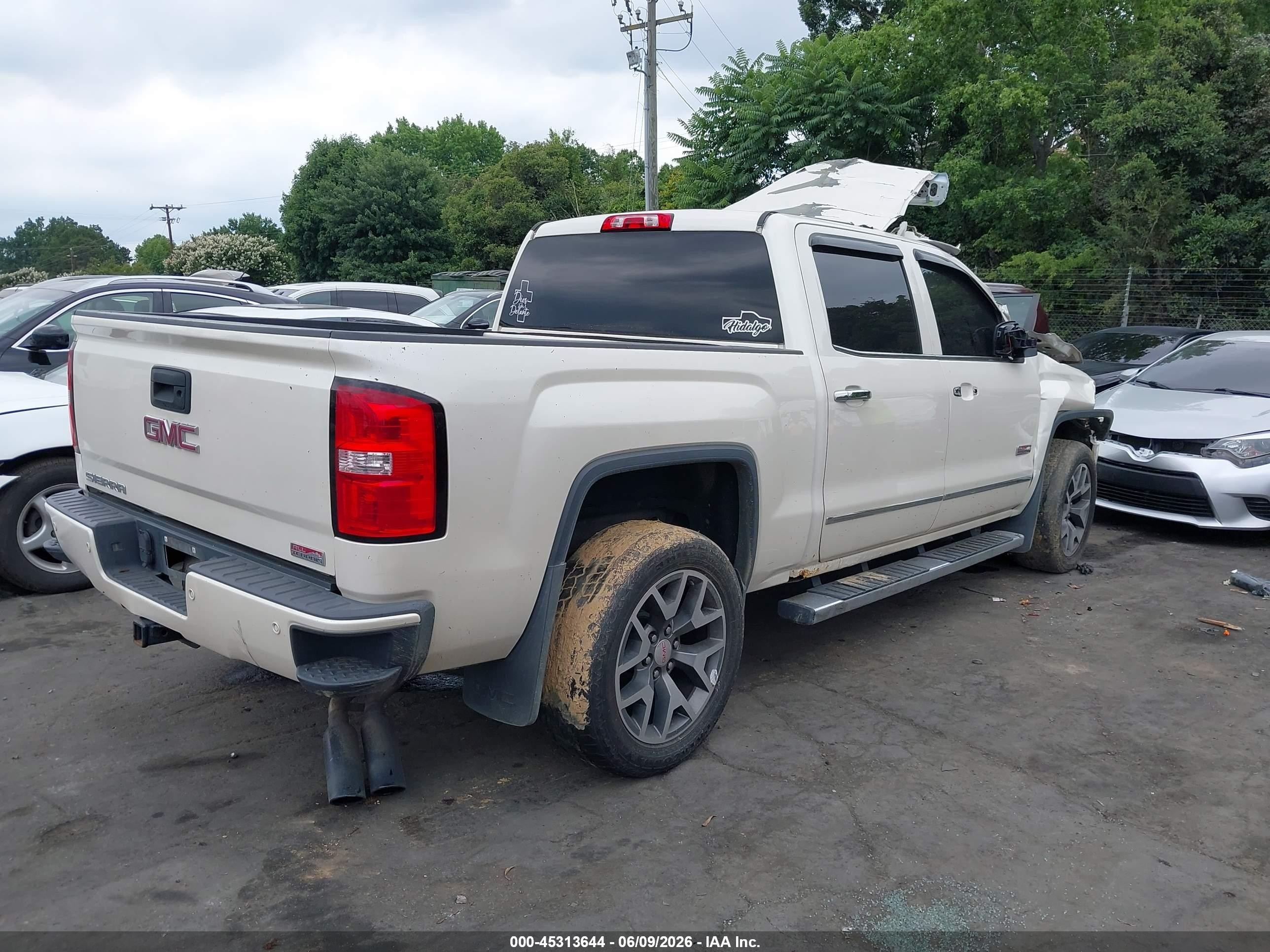 2014 Gmc Sierra 1500 Slt White vin: 3GTU2VEC4EG315401